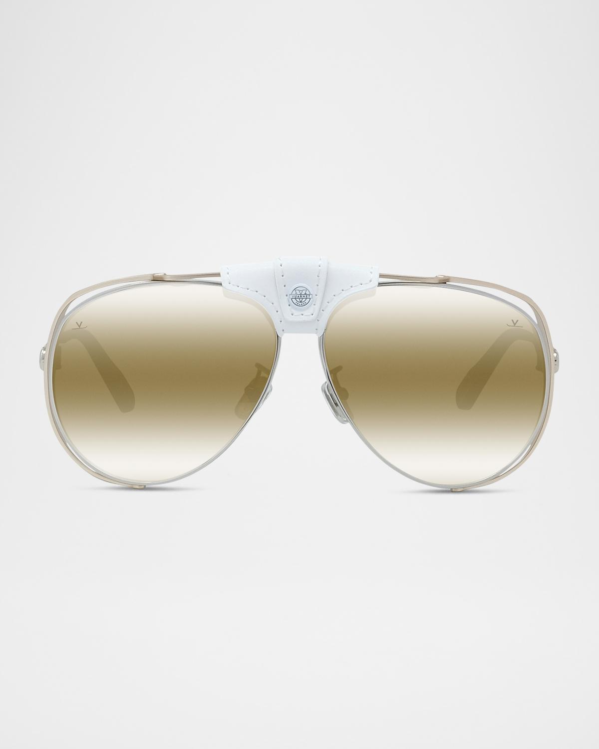 Vuarnet Men's Arctic Titanium Aviator Sunglasses