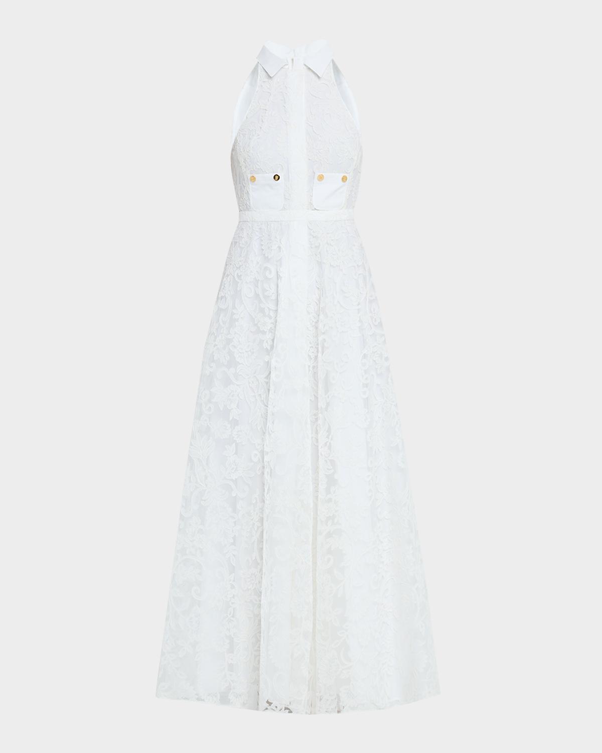 Giambattista Valli Sleeveless Lace Maxi Shirtdress