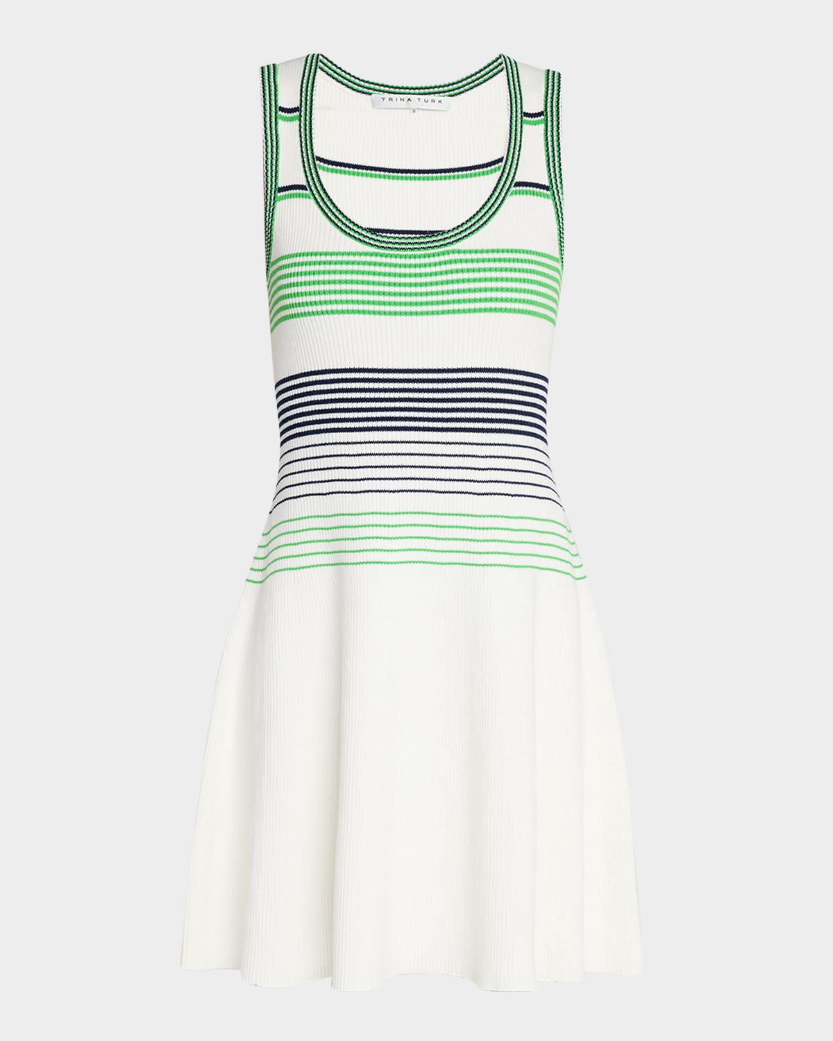 Trina Turk Veronkia Striped Knit Tank Dress