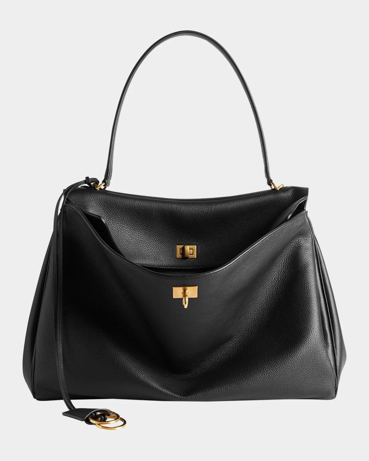 Rodeo Medium Grained Leather Top-Handle Bag