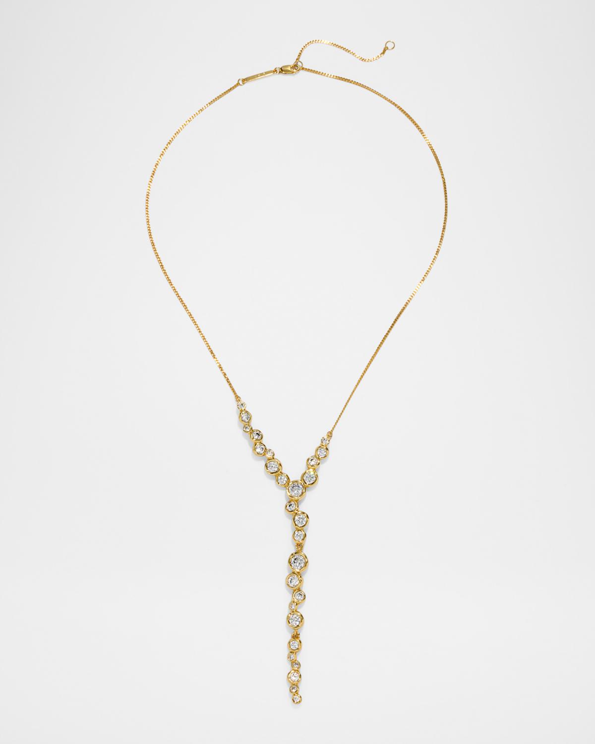 Asterales Gold CZ Cascading Necklace