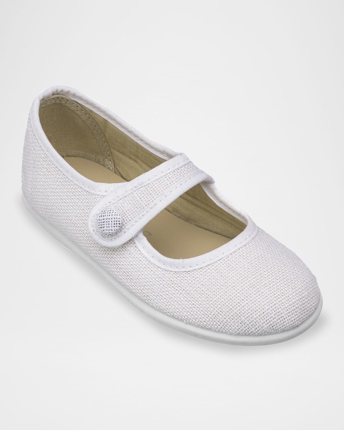 Elephantito Girl 's Linen Mary Jane Flats, Baby/Toddler/Kids | Thumbnail 4 Elephantito Girl 's Linen Mary Jane Flats, Baby/Toddler/Kids | Thumbnail 4