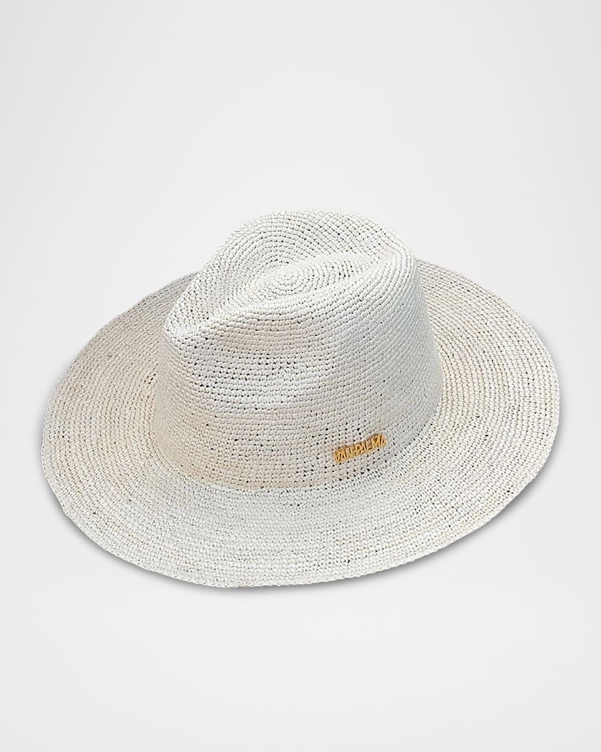 Van Palma Milo Gold Plated Logo-Print Straw Hat | Thumbnail 4 Van Palma Milo Gold Plated Logo-Print Straw Hat | Thumbnail 4