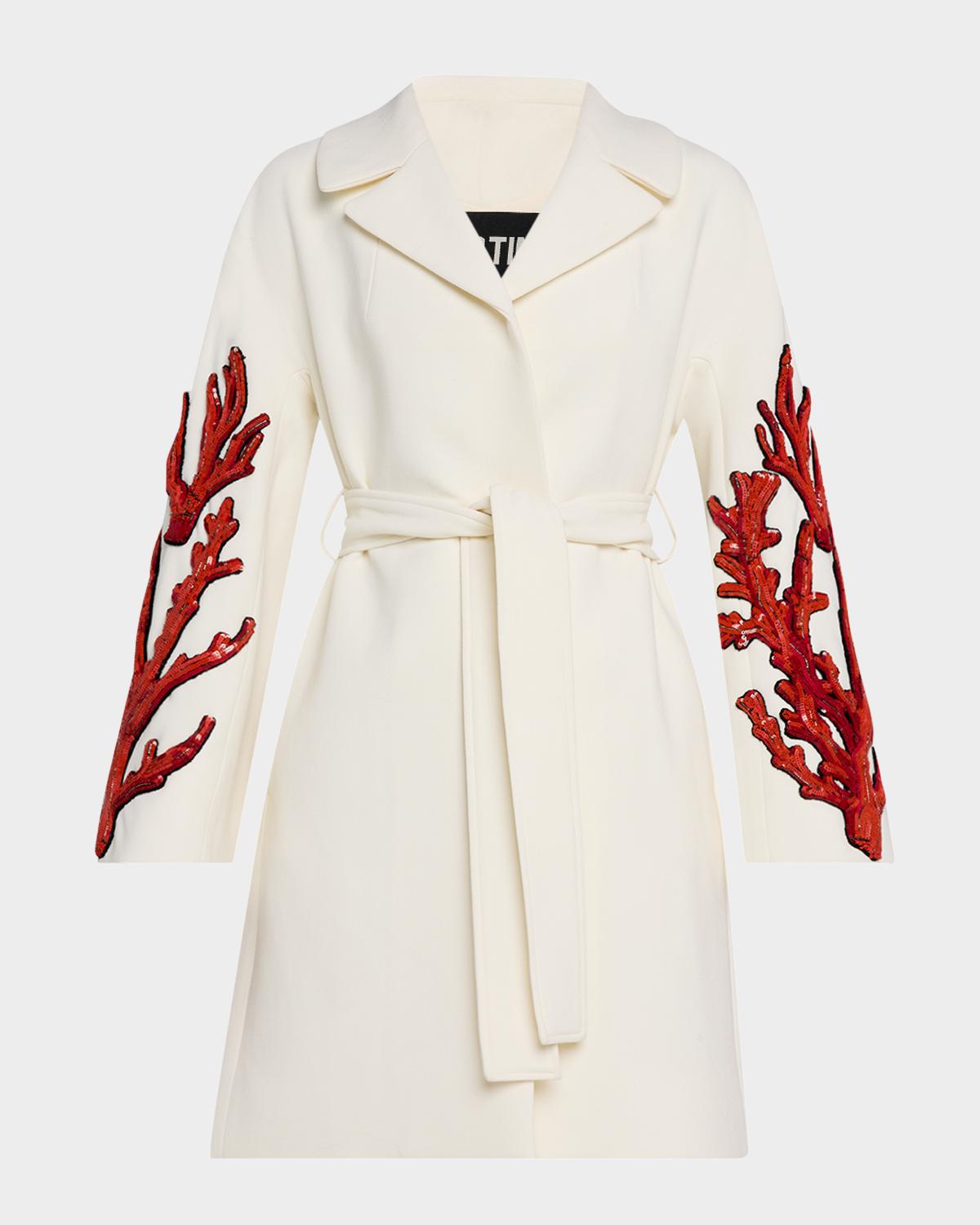 Libertine Coral Patches Vienna Wrap Coat