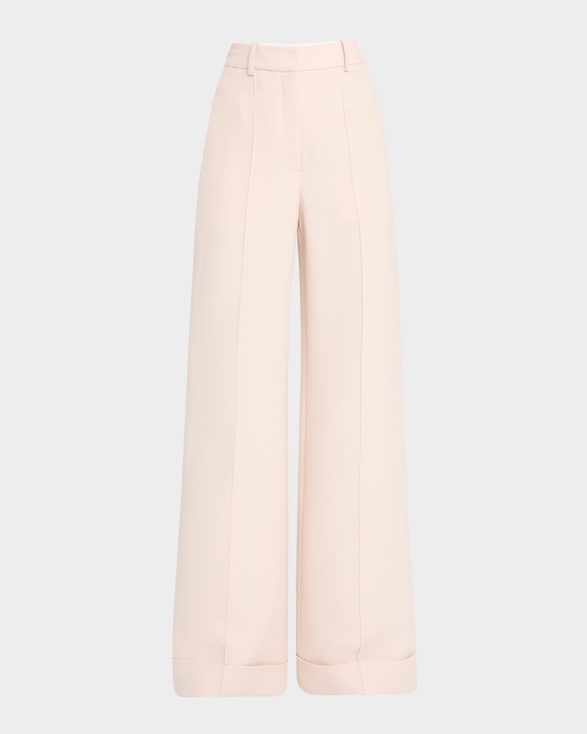 Adam Lippes Deeda Flared Silk Wool Pants