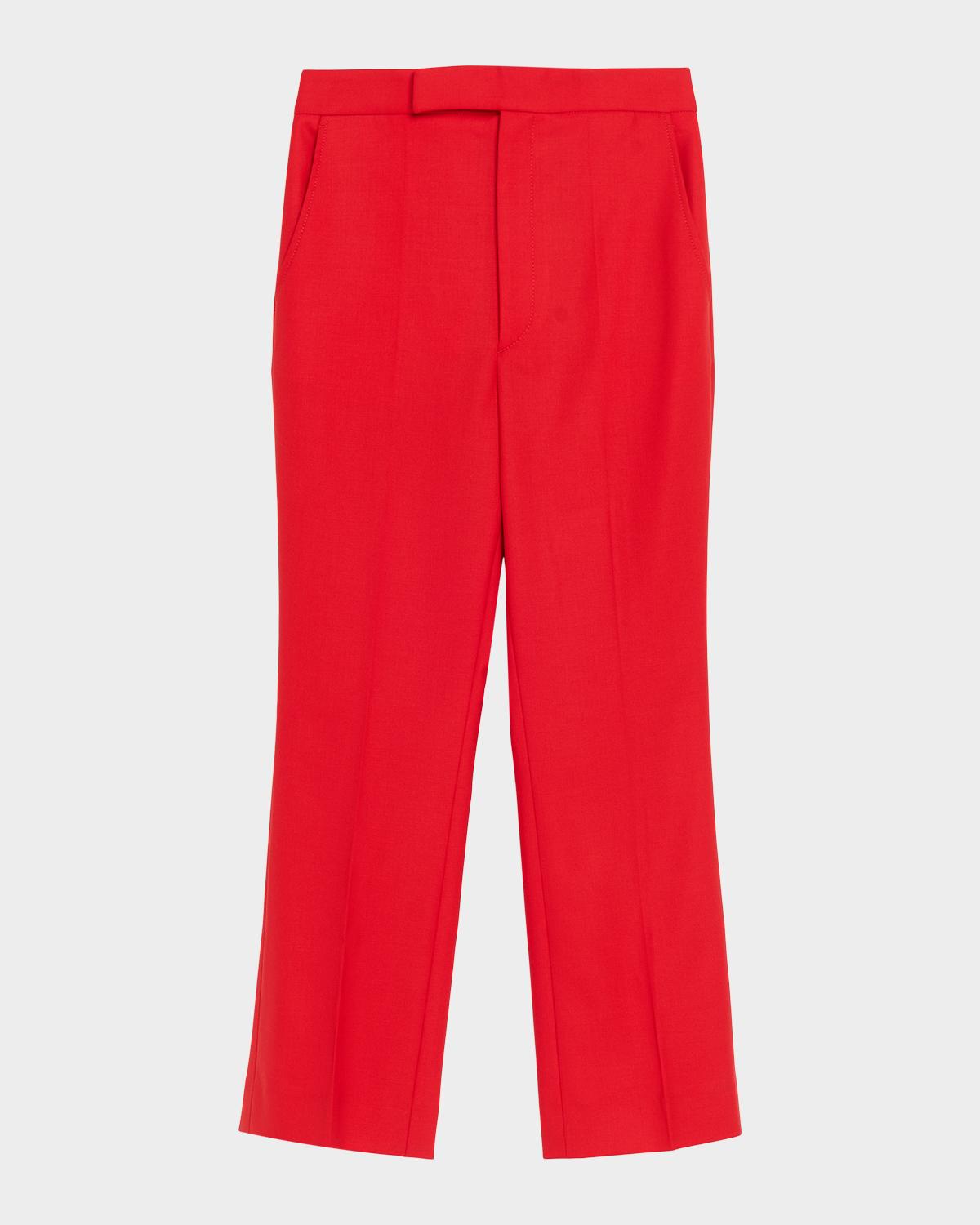 MARIA MCMANUS High-Rise Straight-Leg Crop Trousers
