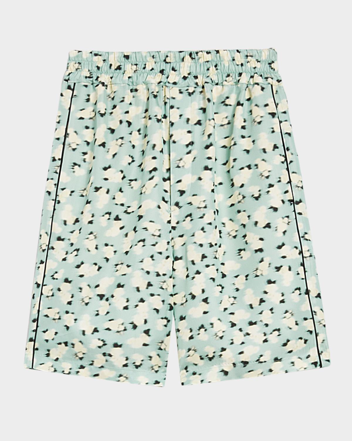 Jil Sander Men's Viscose Floral Pull-On Shorts