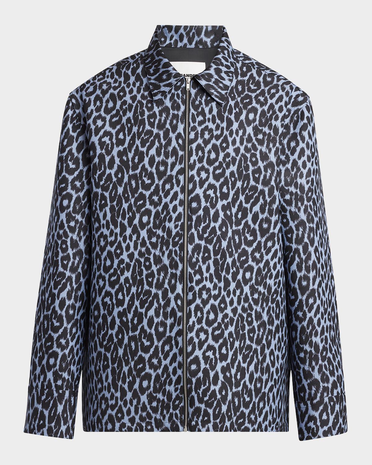 Jil Sander Men's Cheetah-Print Shirt Jacket