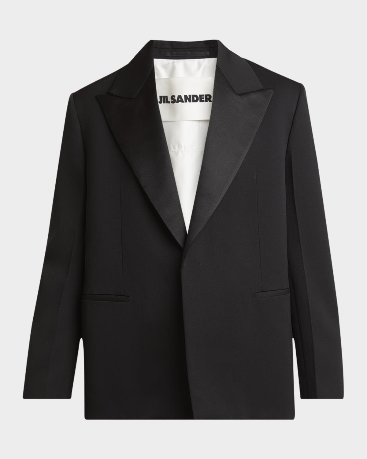 Jil Sander Men's Satin Peak Lapel Evening Jacket