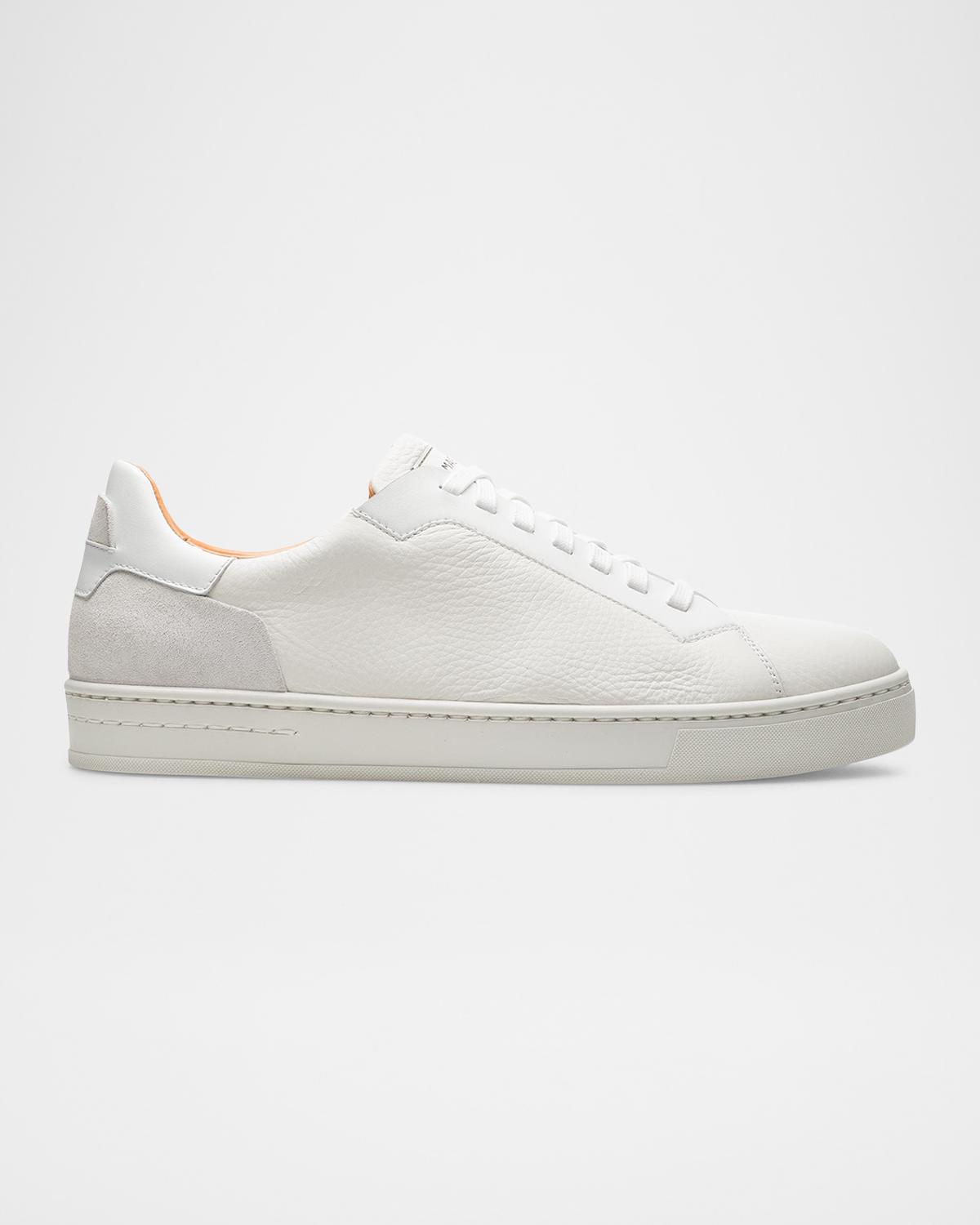 Magnanni Men's Amadeo Tumbled Leather Low-Top Sneakers