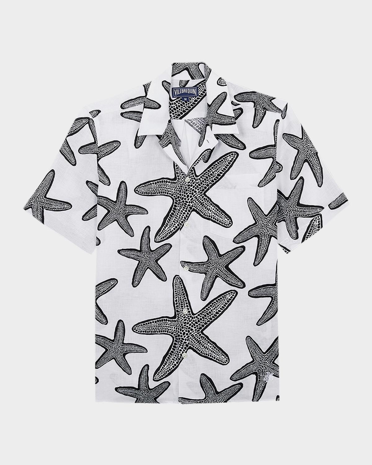 Vilebrequin Men's Starfish-Print Camp Shirt