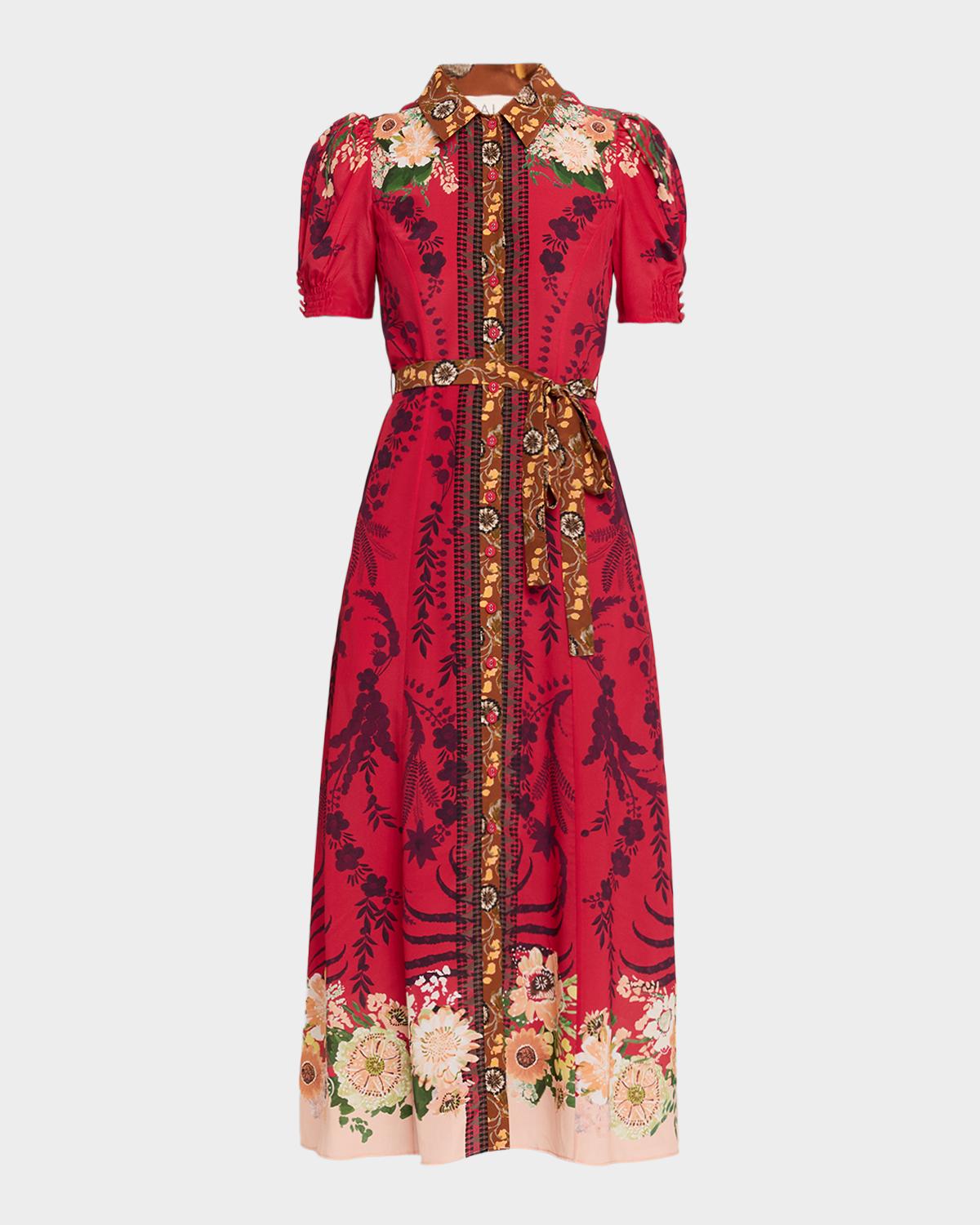 Saloni Vanessa Floral Shirtdress