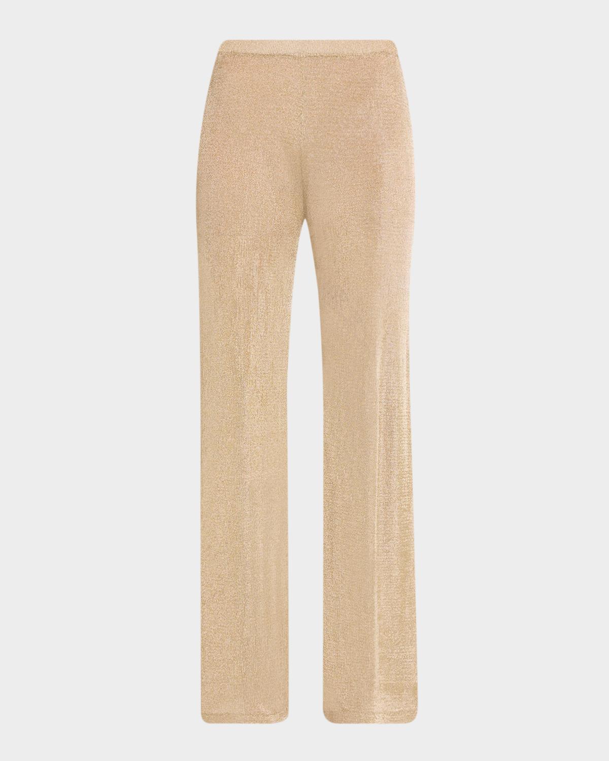 SEROYA Sheldon Metallic Knit Pants