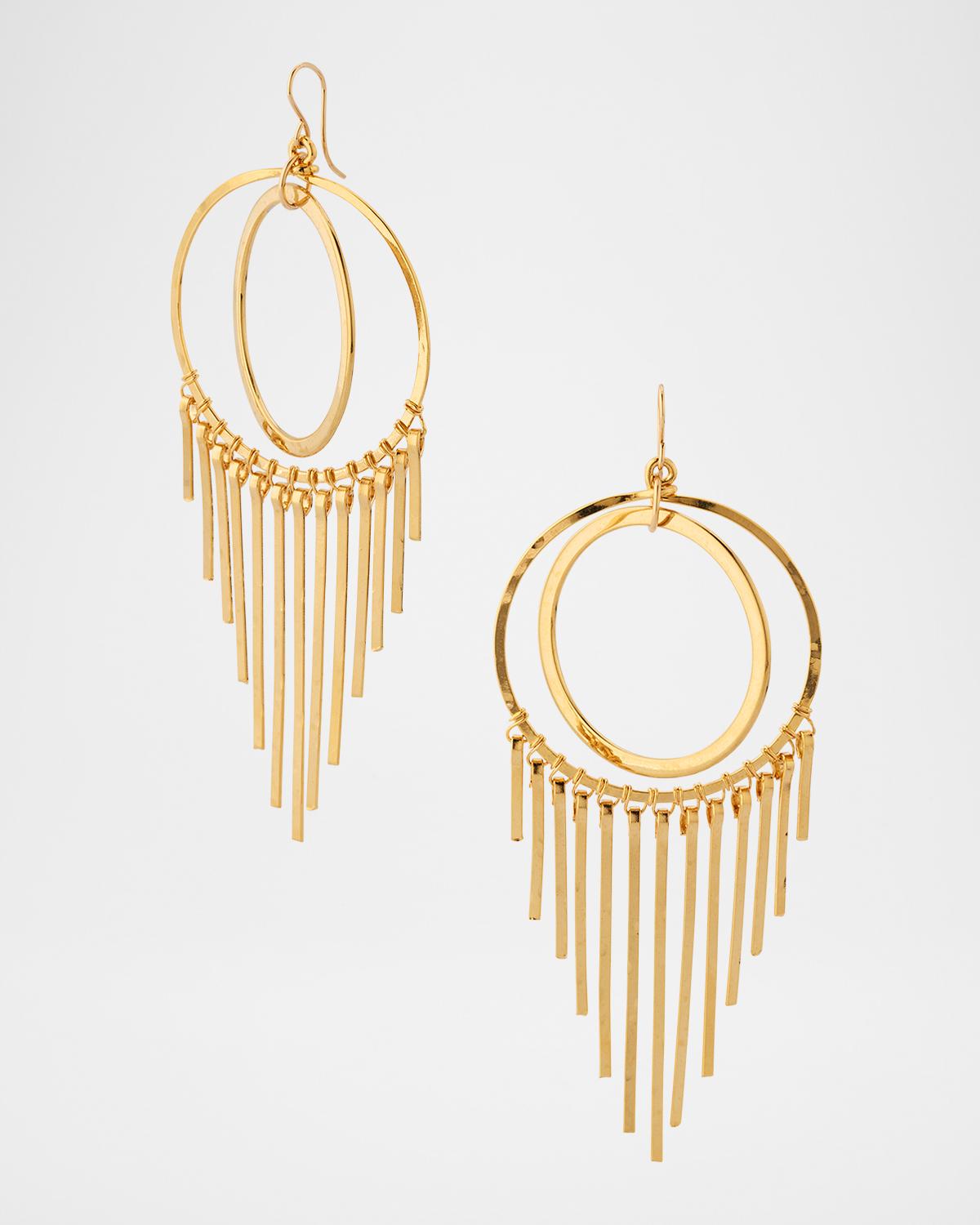 18K Gold-Plated Fringe Earrings