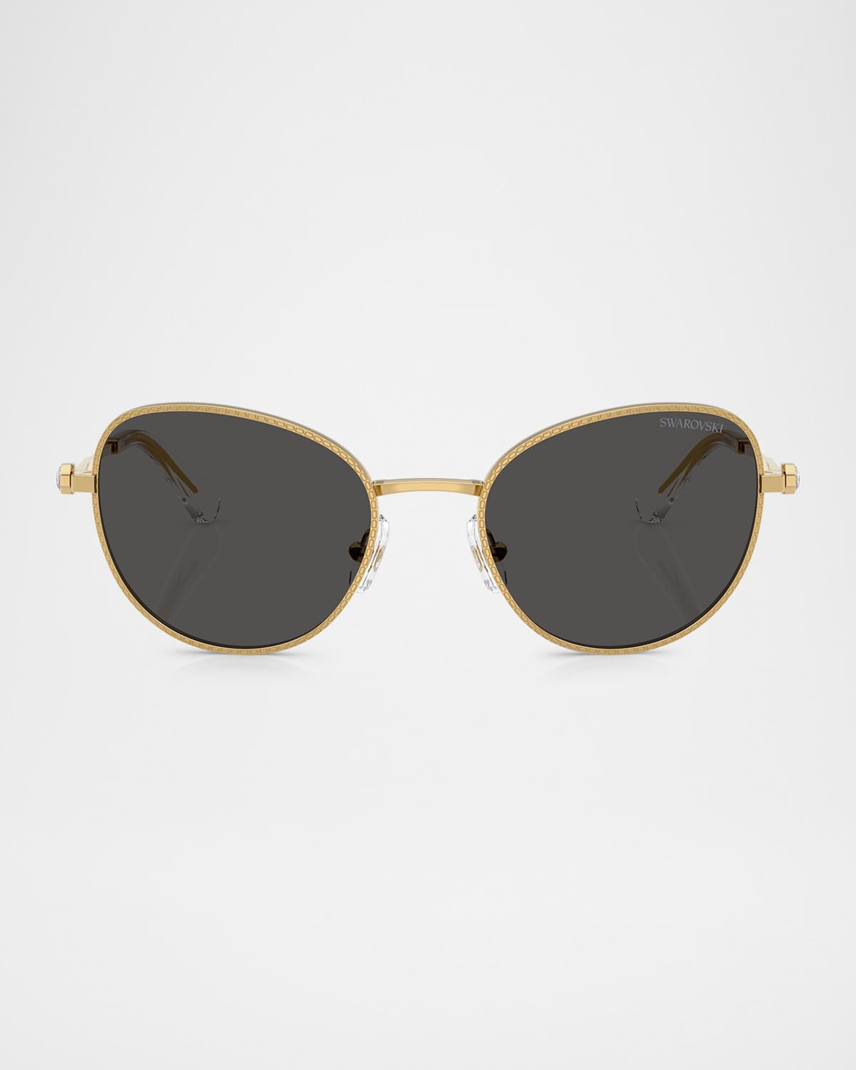 Swarovski SK7032 Crystal Metal Round Sunglasses