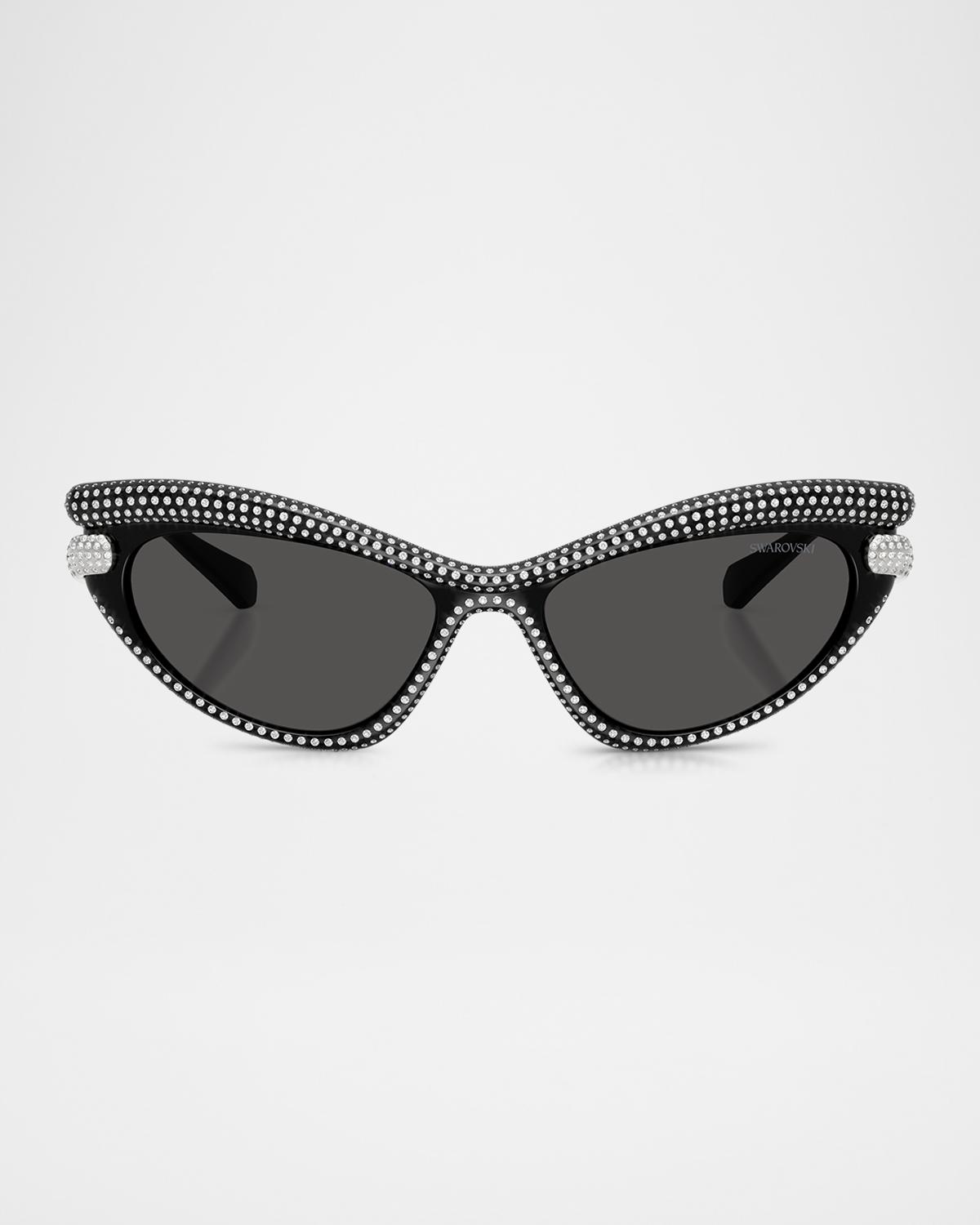 Swarovski SK6038 Cat-Eye Embellished Sunglasses