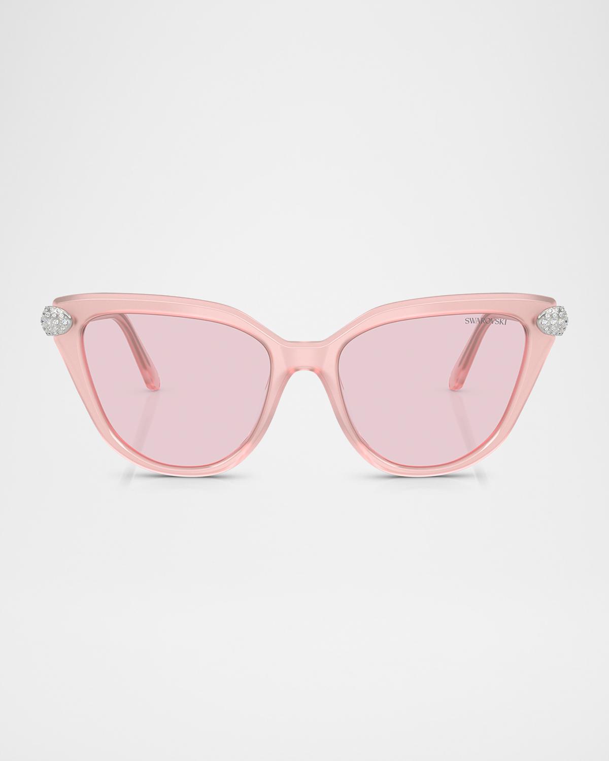 Swarovski SK6039 Cat-Eye Acetate Sunglasses