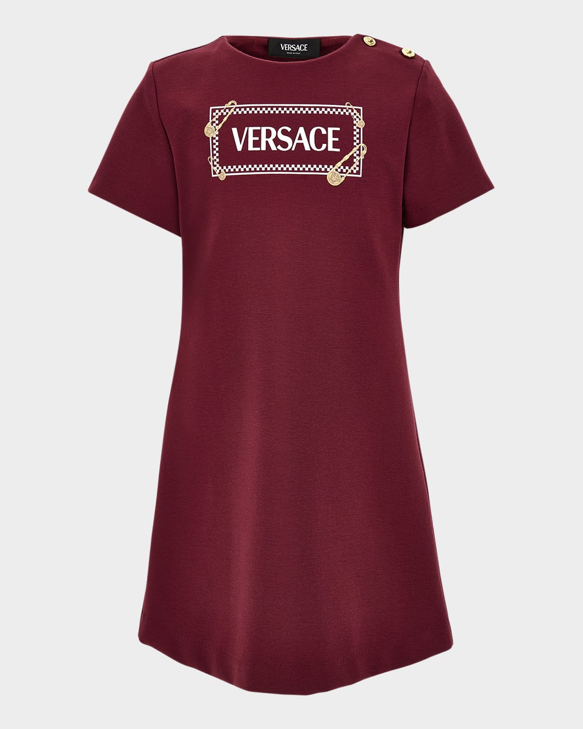 Versace Girl 's Punto Vintage Logo-Print Dress, Size 6-14