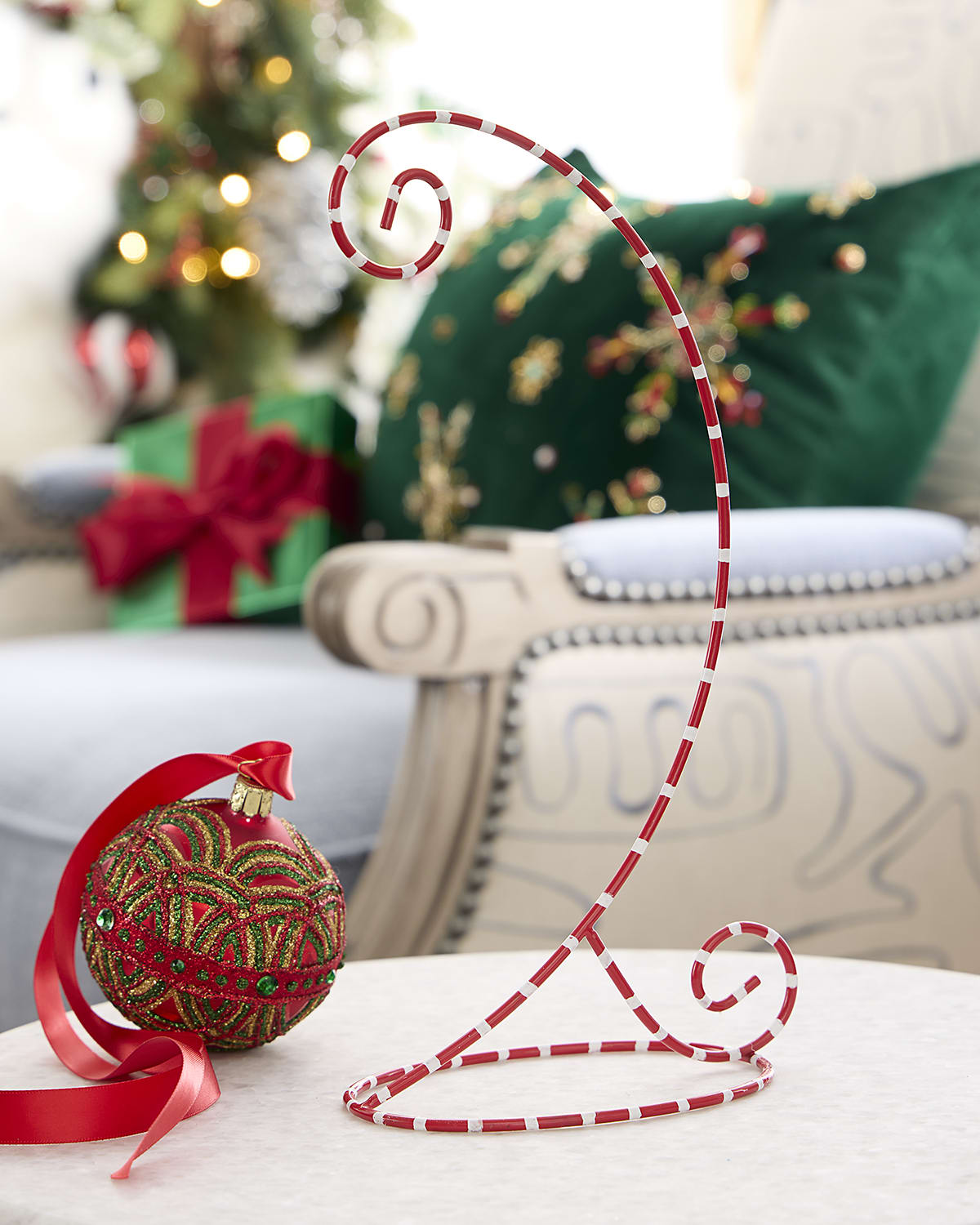 Coton Colors Large Ornament Stand, Red/White