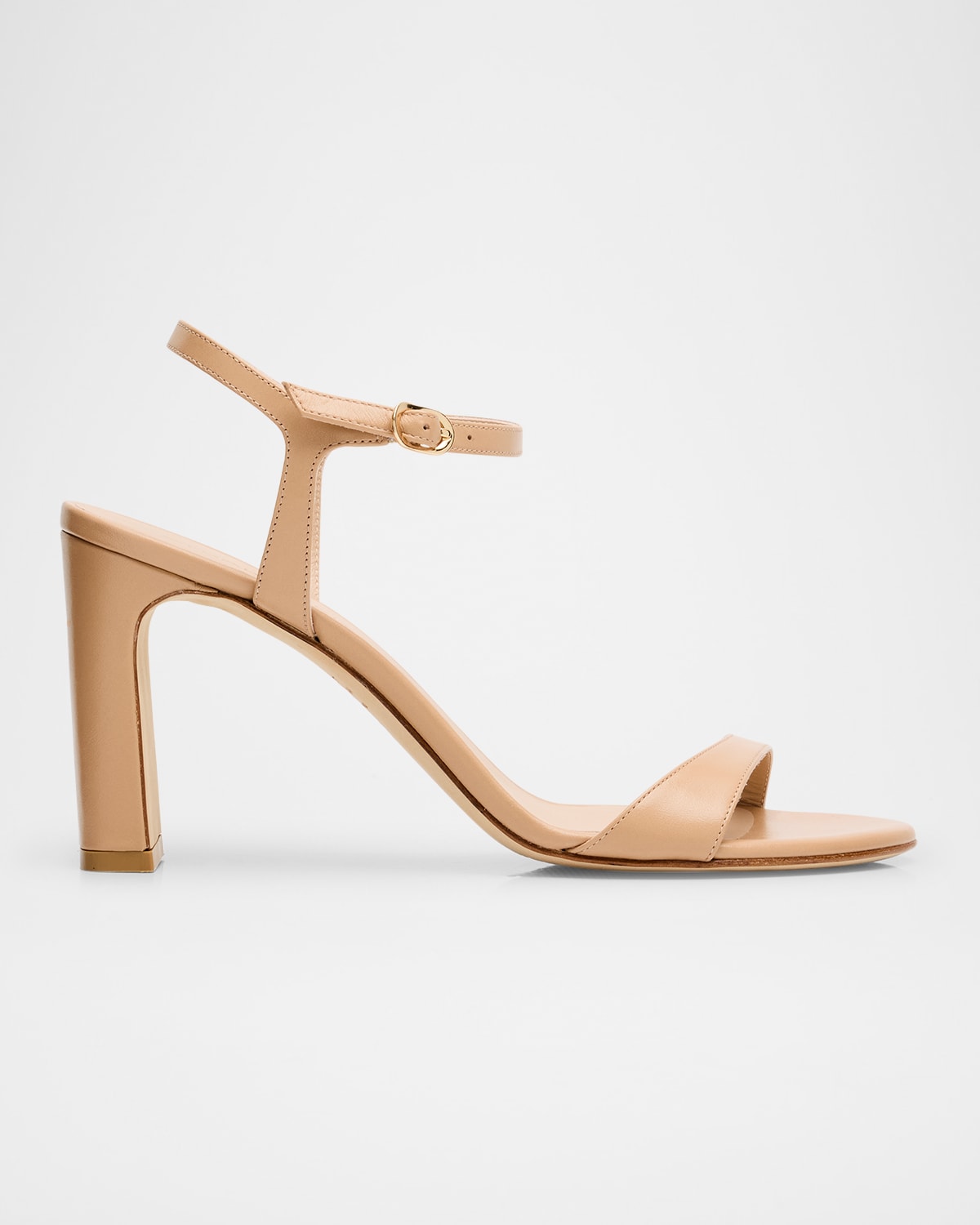 Stuart Weitzman Babette Leather Ankle-Strap Sandals