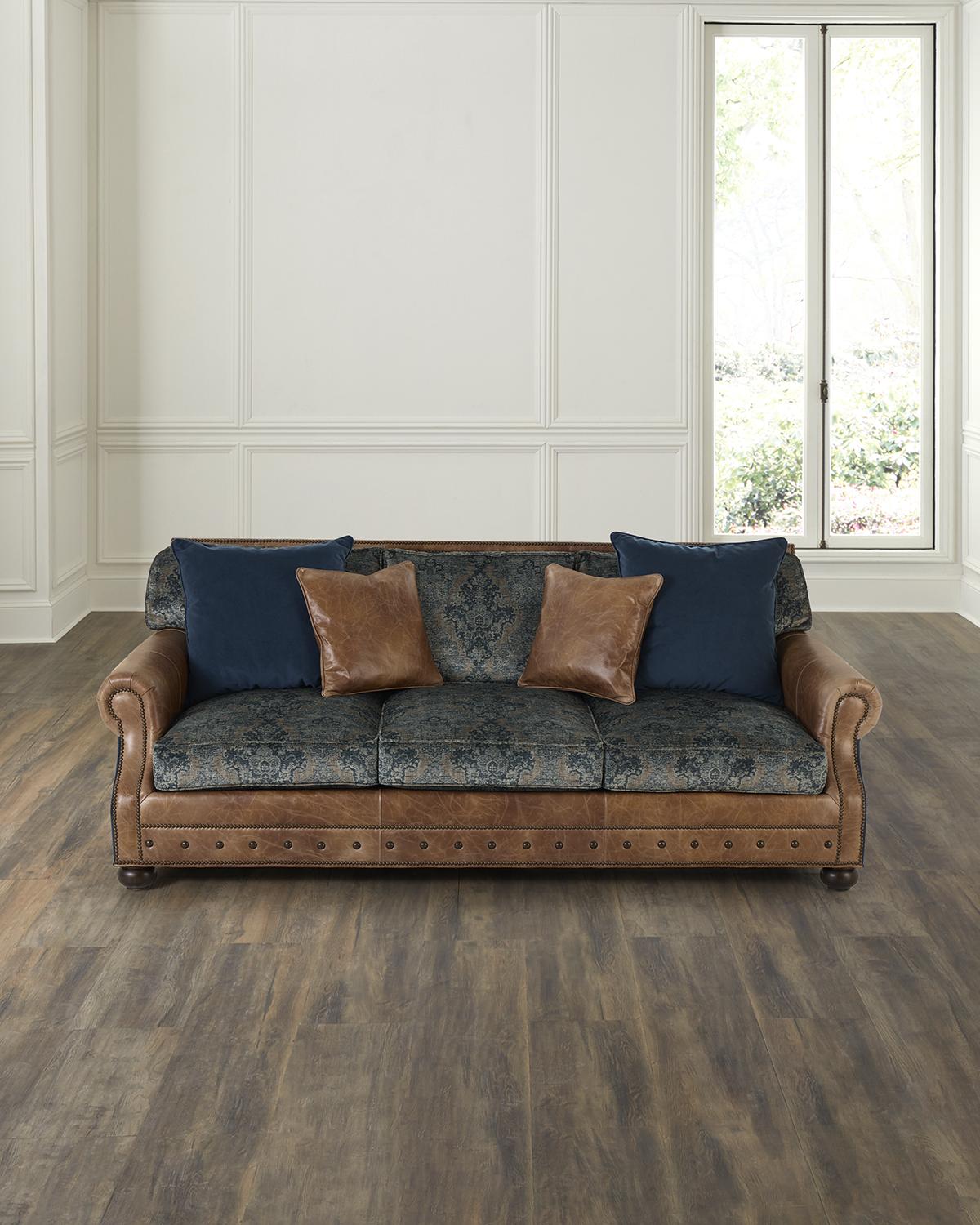 Brazos Upholstered Leather Sofa, 94.5"