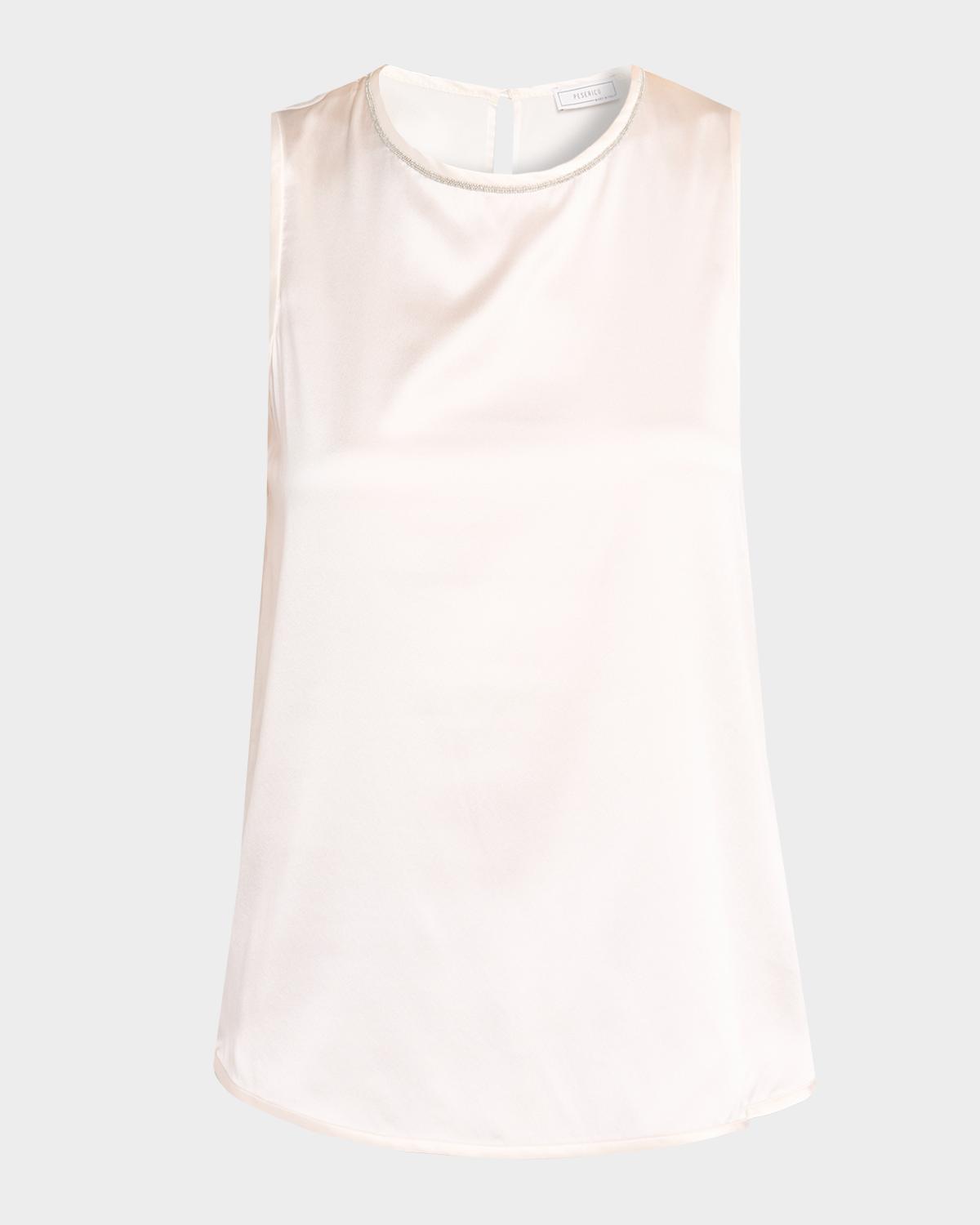 Peserico Sleeveless Punto Luce Crewneck Top