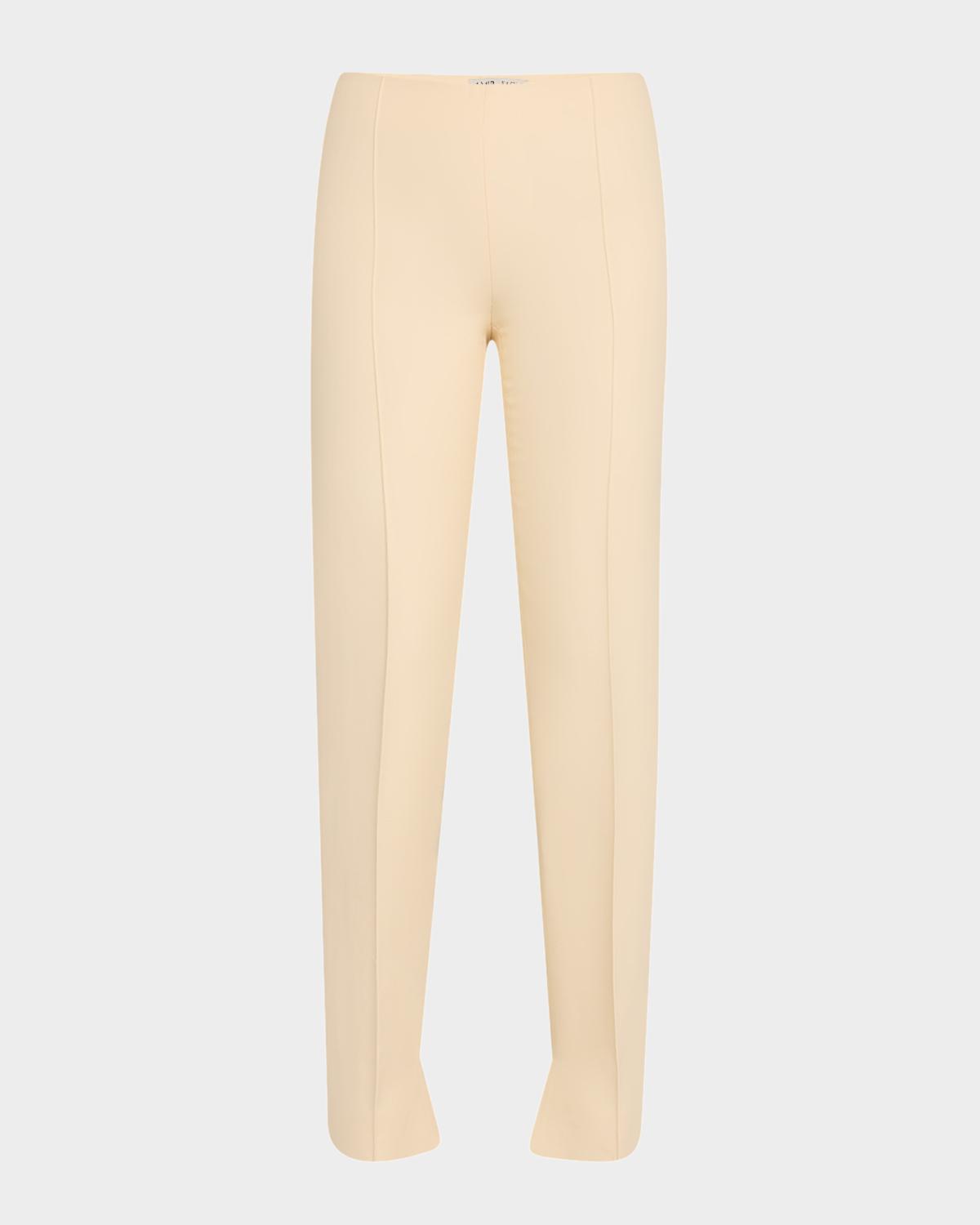 Amir Taghi Lisa Slim-Leg Ankle Split Hem Pants