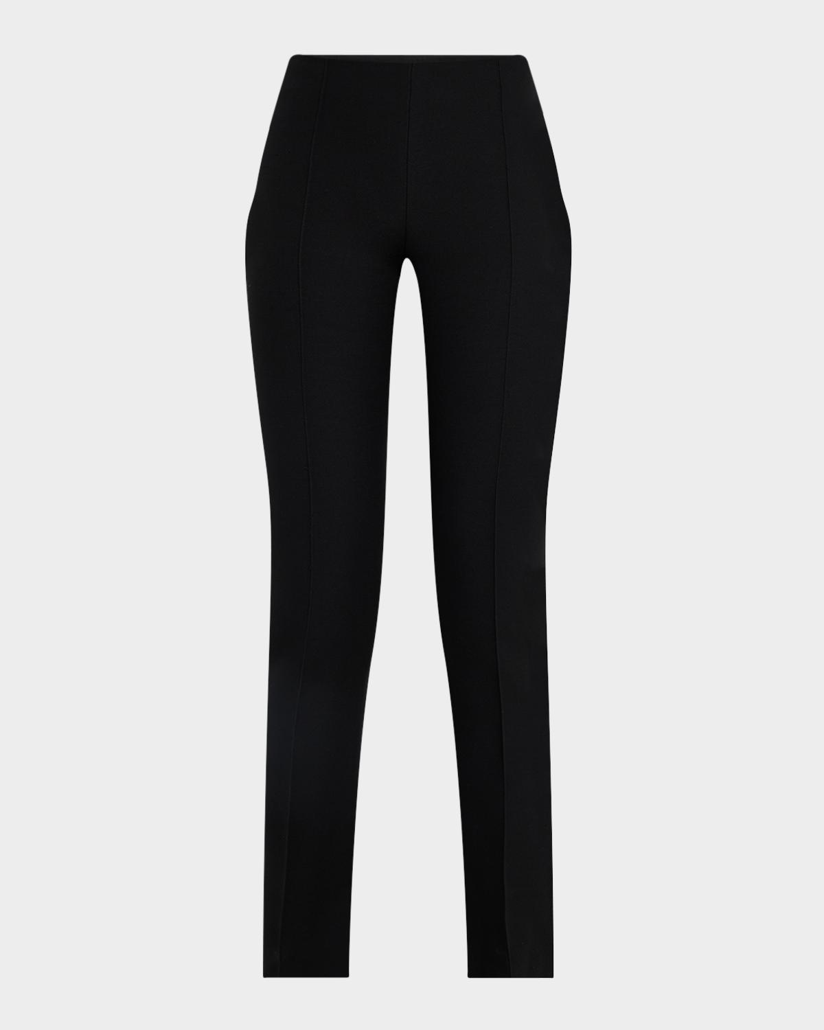 Amir Taghi Lisa Pintuck Slit-Hem Skinny Ankle Pants