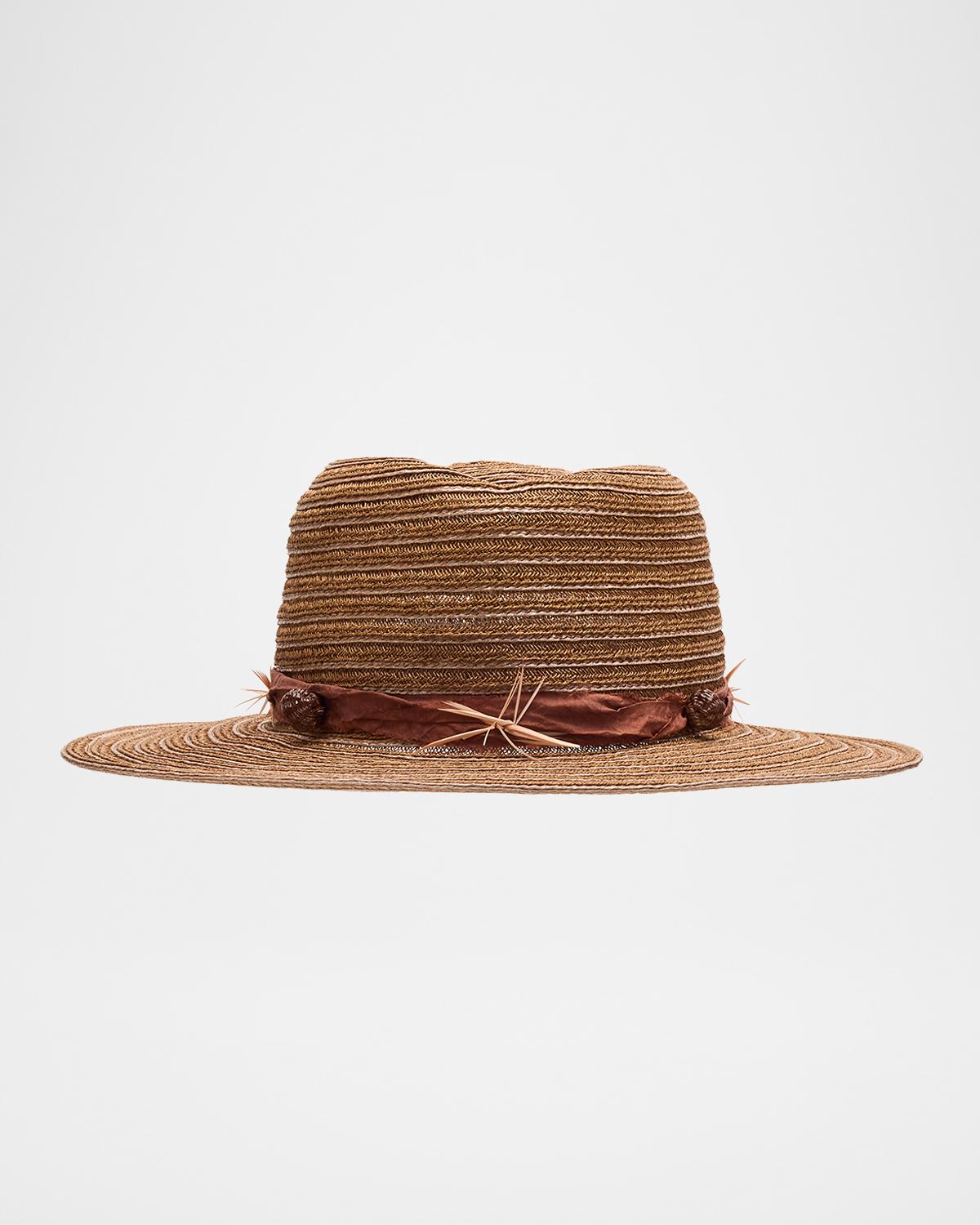 Gigi Burris Noelle Feather-Embellished Straw Hat