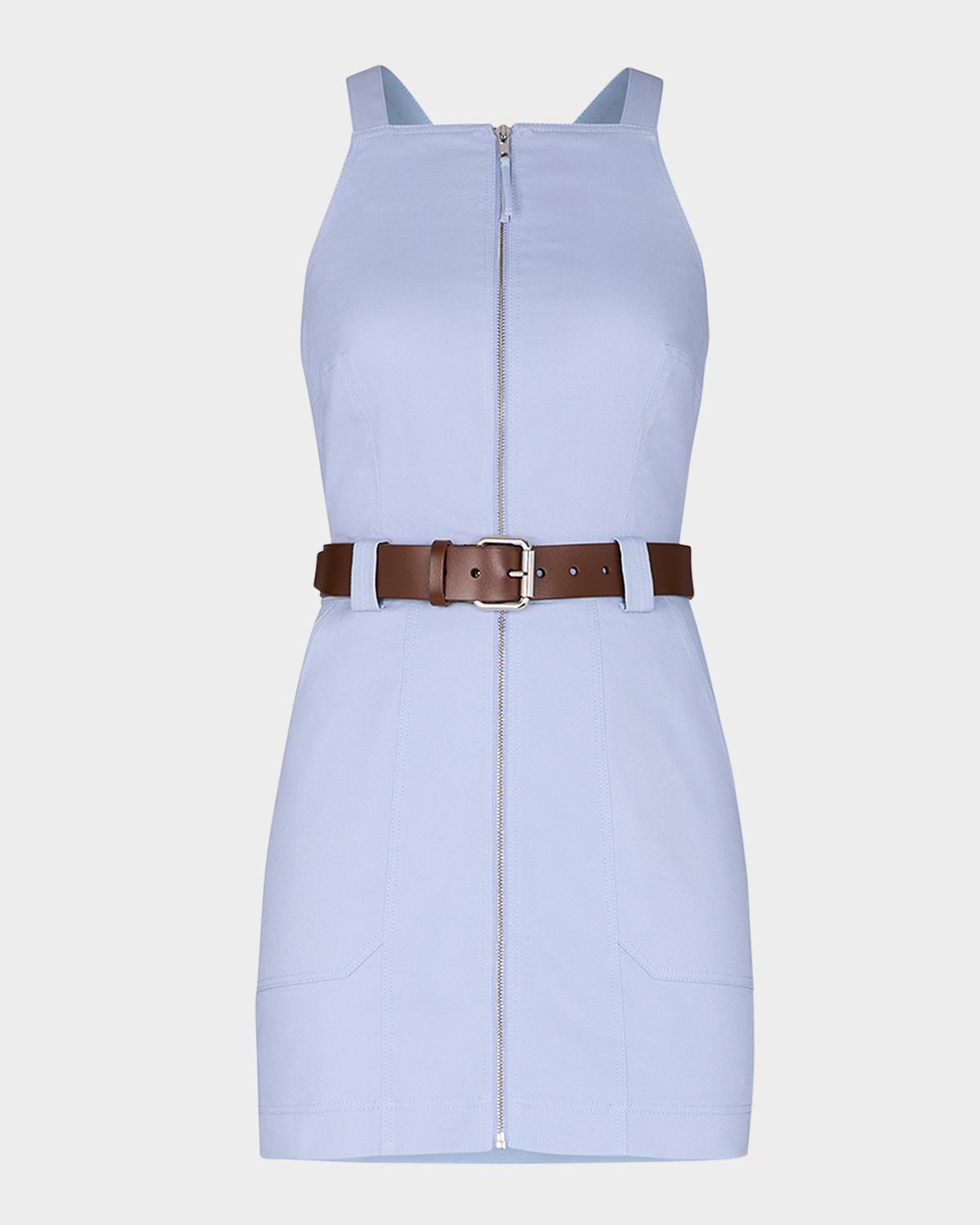 NICHOLAS Andri Sleeveless Belted Cotton Mini Dress