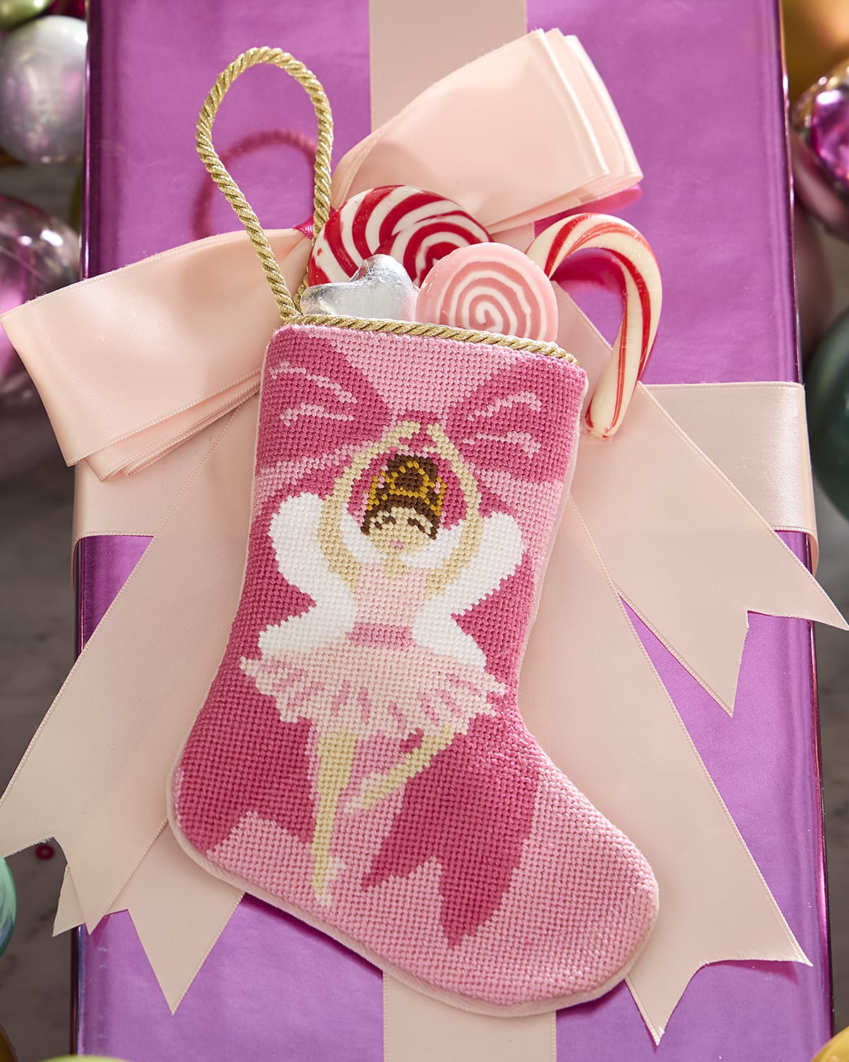 Bauble Stockings x Sainty Nelsen "The Brianna Ballerina" Mini Bauble Stocking