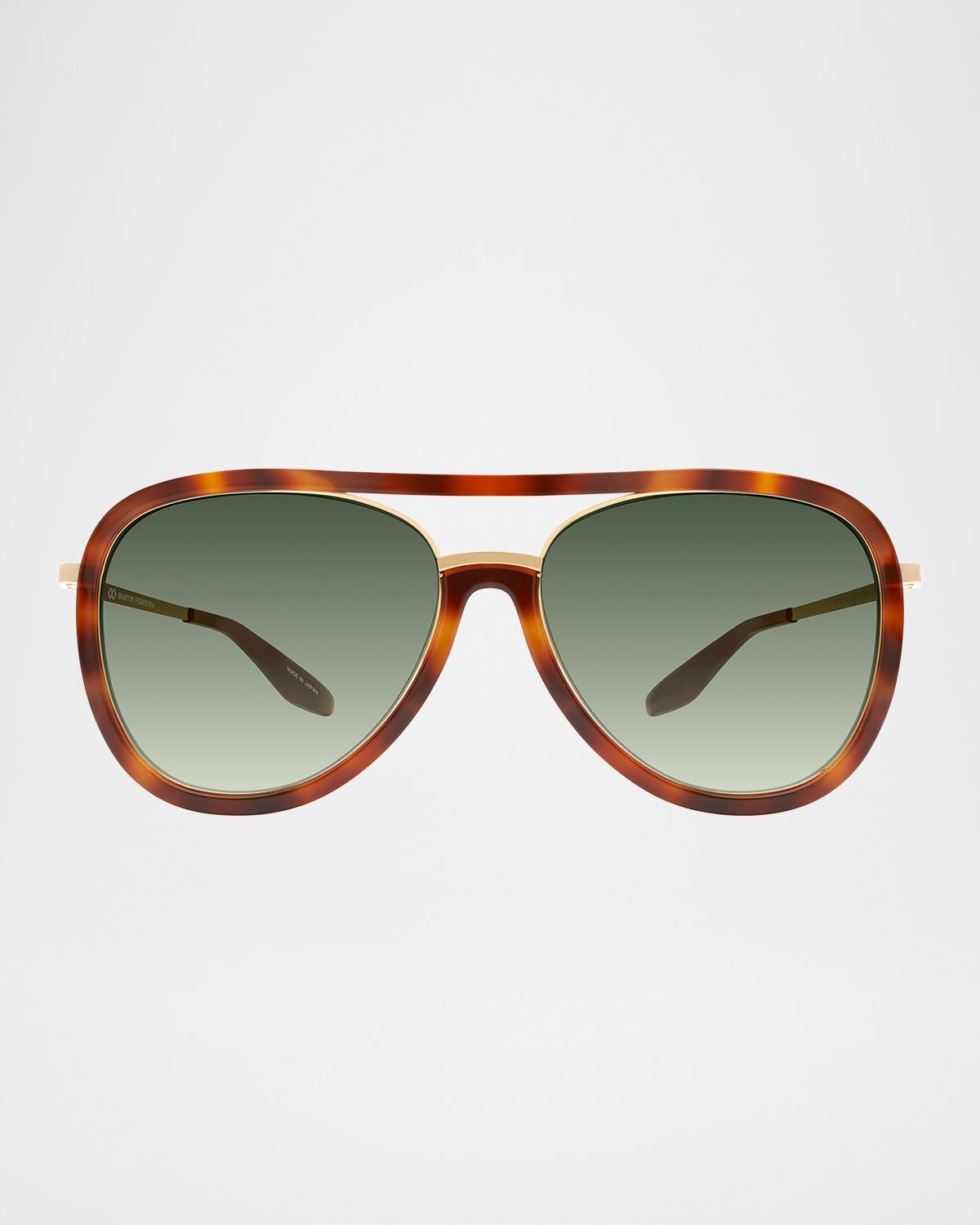 Barton Perreira Fossett Aviator Sunglasses