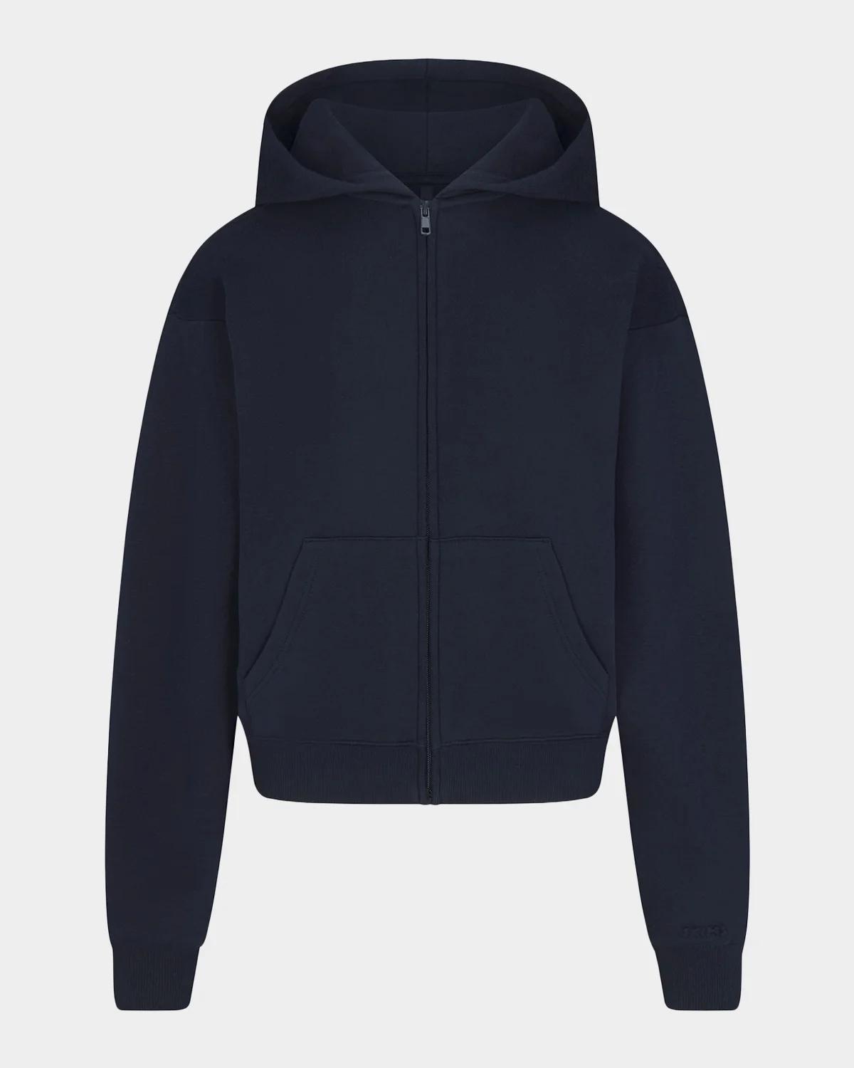 SKIMS Classic Zip-Up Cotton Fleece Hoodie