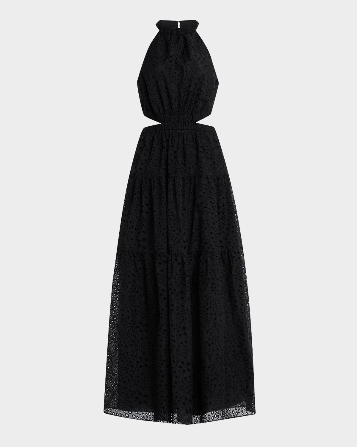 Ramy Brook Claudia Embroidered Cutout Maxi Dress