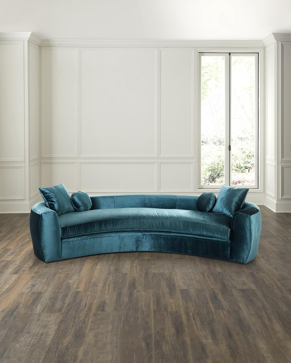 Carmen Peacock Sofa, 92"