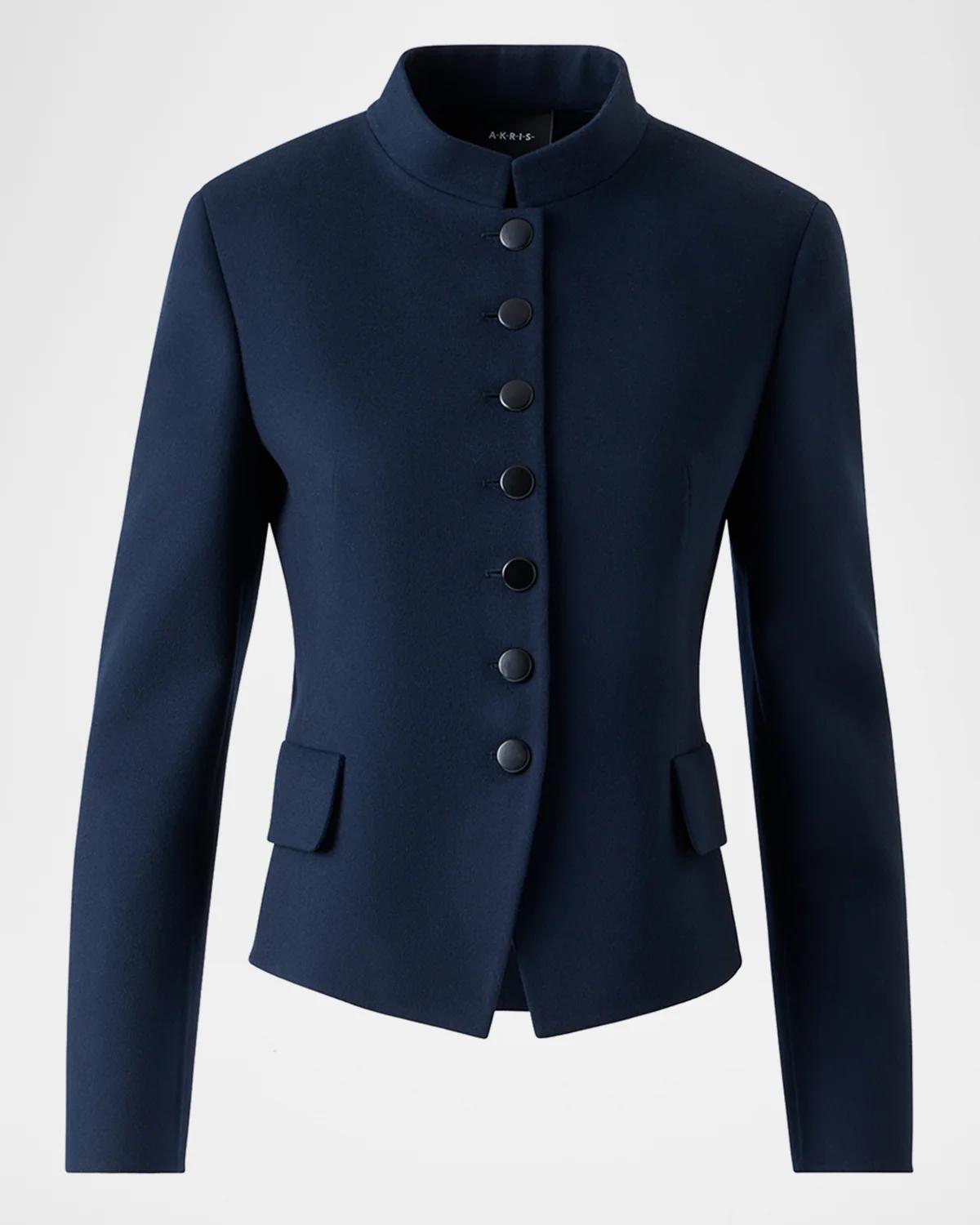 Akris Deva Wool Flannel Double-Face Jacket