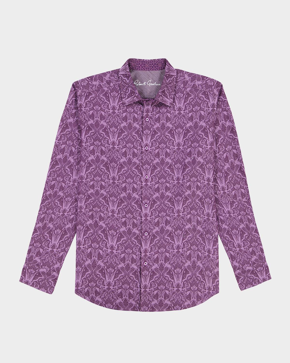 Robert Graham Men's Highland Tonal Damask Sport Shirt