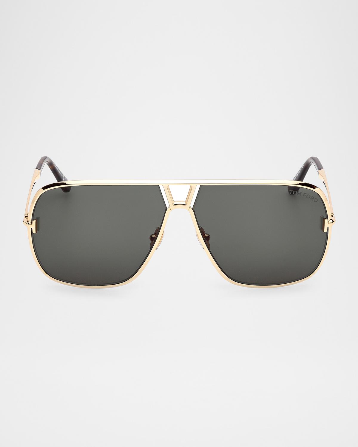 TOM FORD Men's Stavros Acetate Square Sunglasses