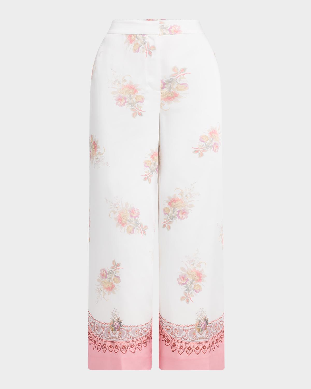 Kobi Halperin Zoe Cropped Floral-Print Pants