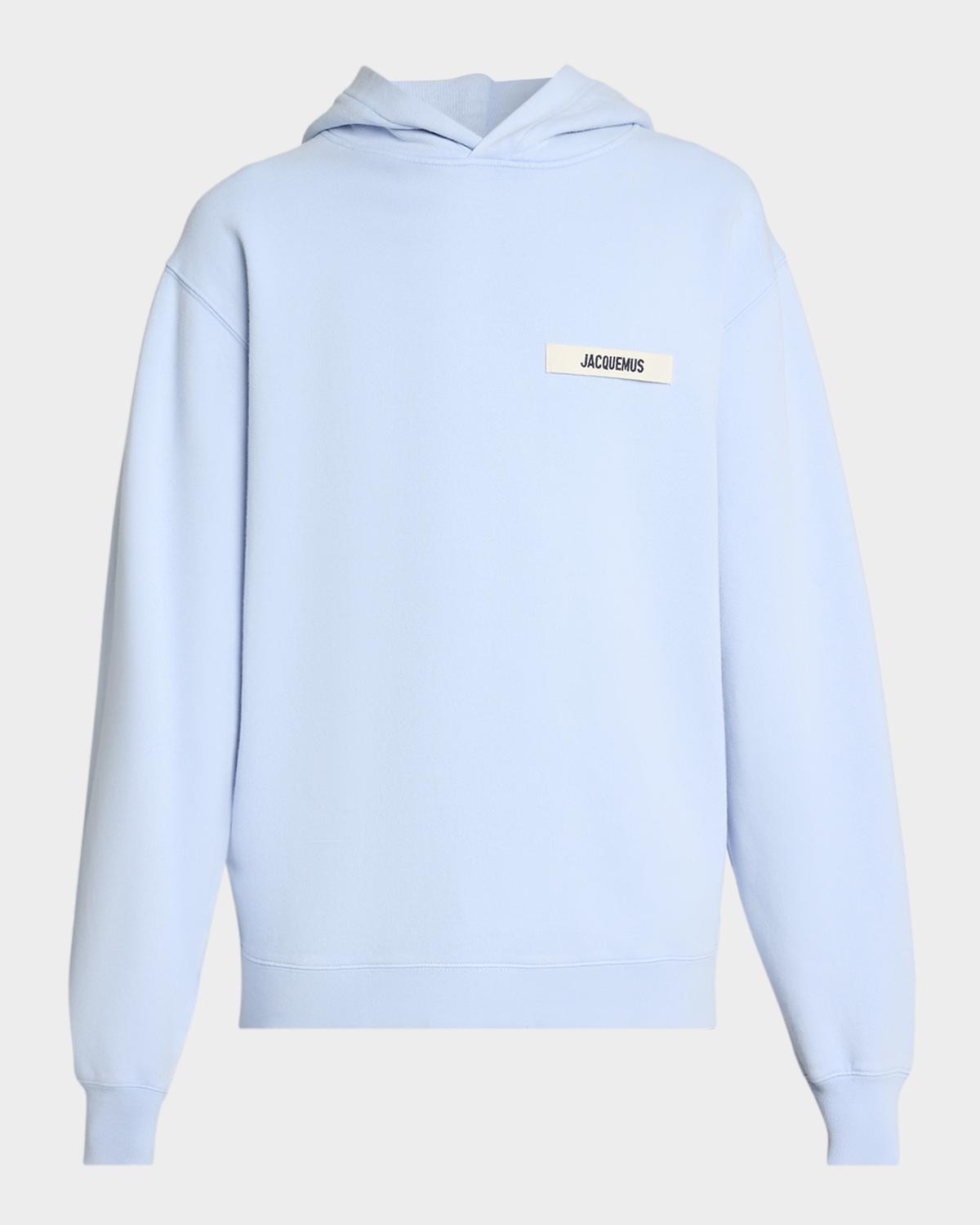 Jacquemus Men's Grosgrain Logo Cotton Hoodie