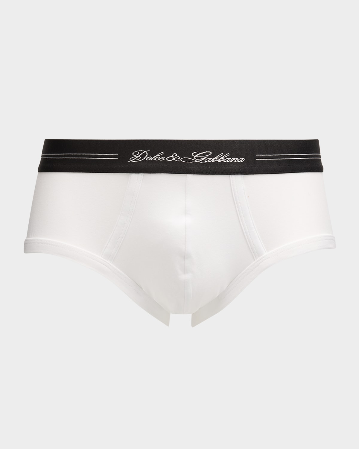 Dolce & Gabbana Men 's Jersey Stretch Logo Script Briefs