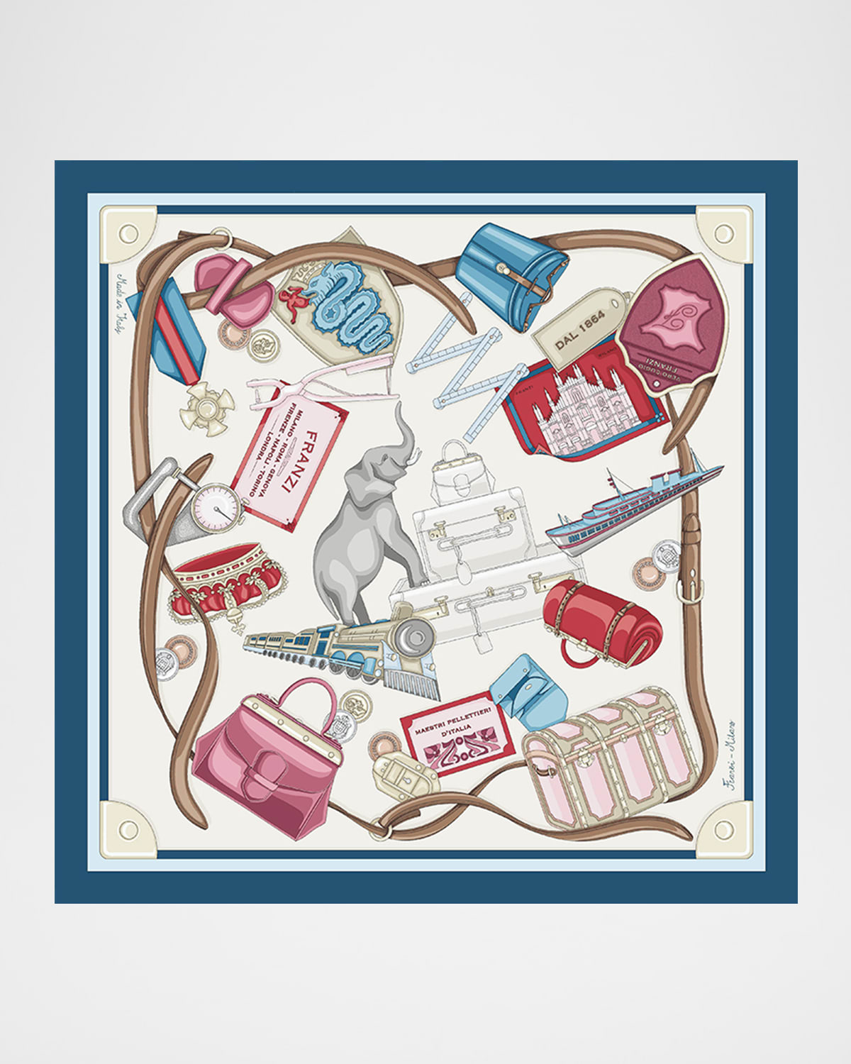 Franzi Printed Silk Twill Square Scarf