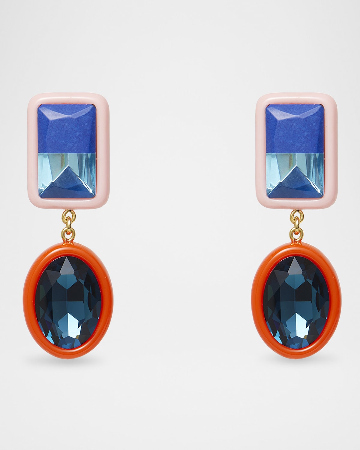 Lele Sadoughi Crystal Duo Drop Earrings
