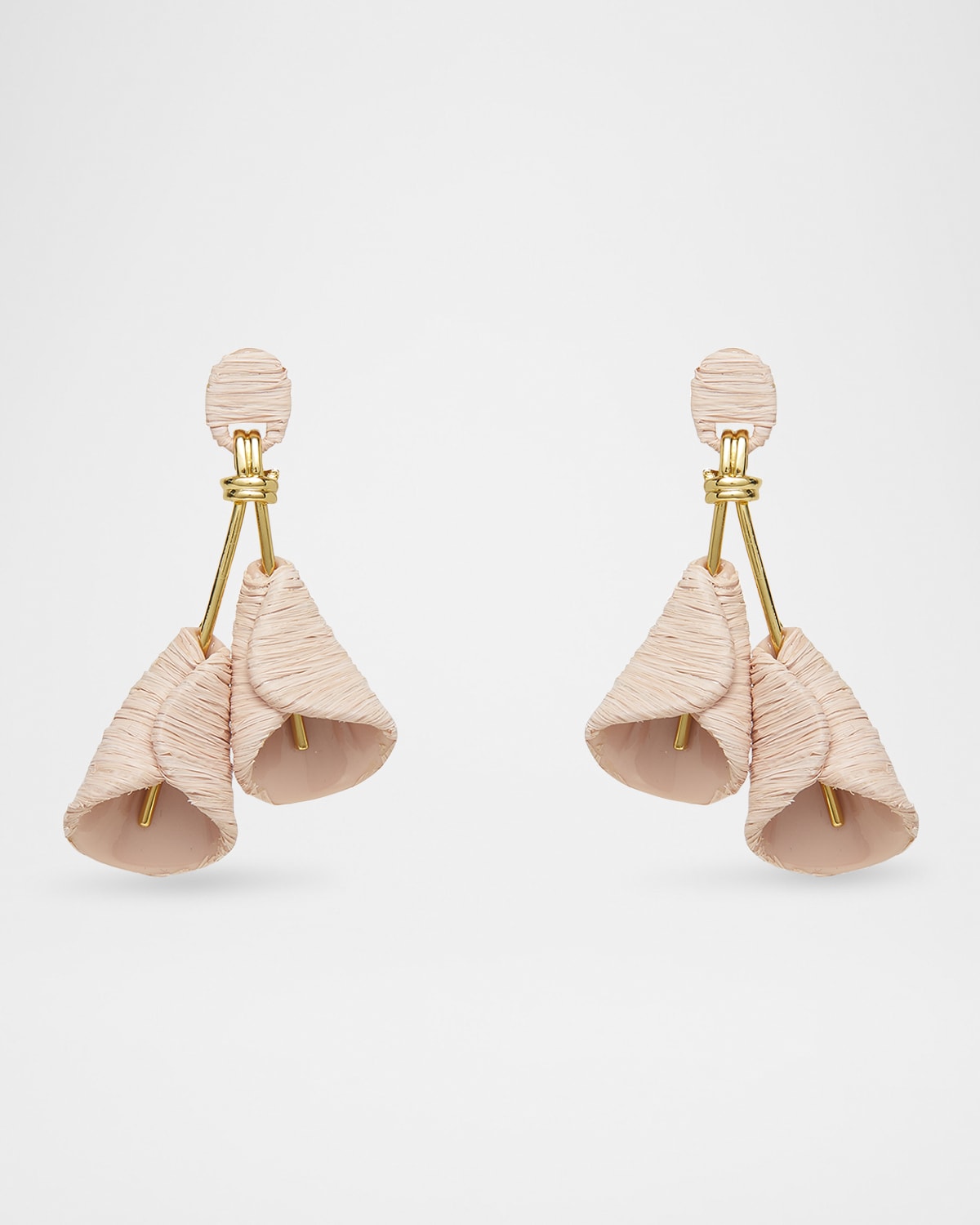 Lele Sadoughi Raffia Calla Lily Earrings