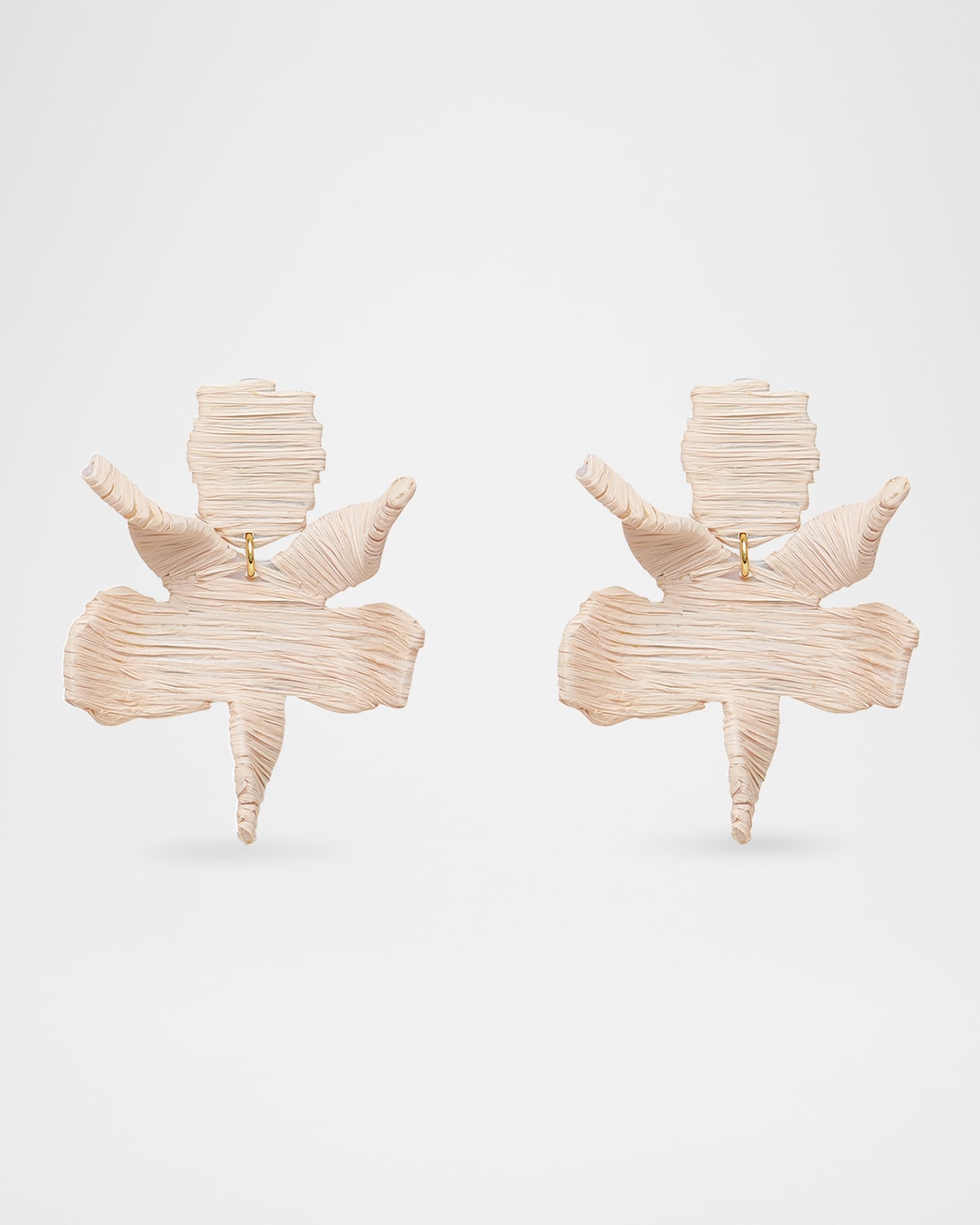 Lele Sadoughi Raffia Paper Lily Earrings