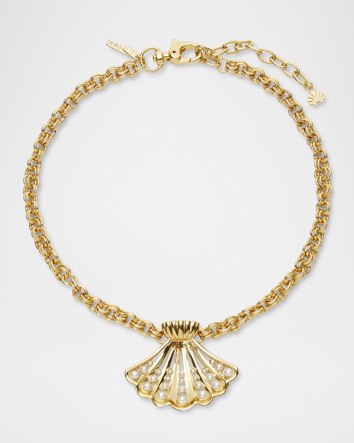 Lele Sadoughi Fan Shell Collar Necklace