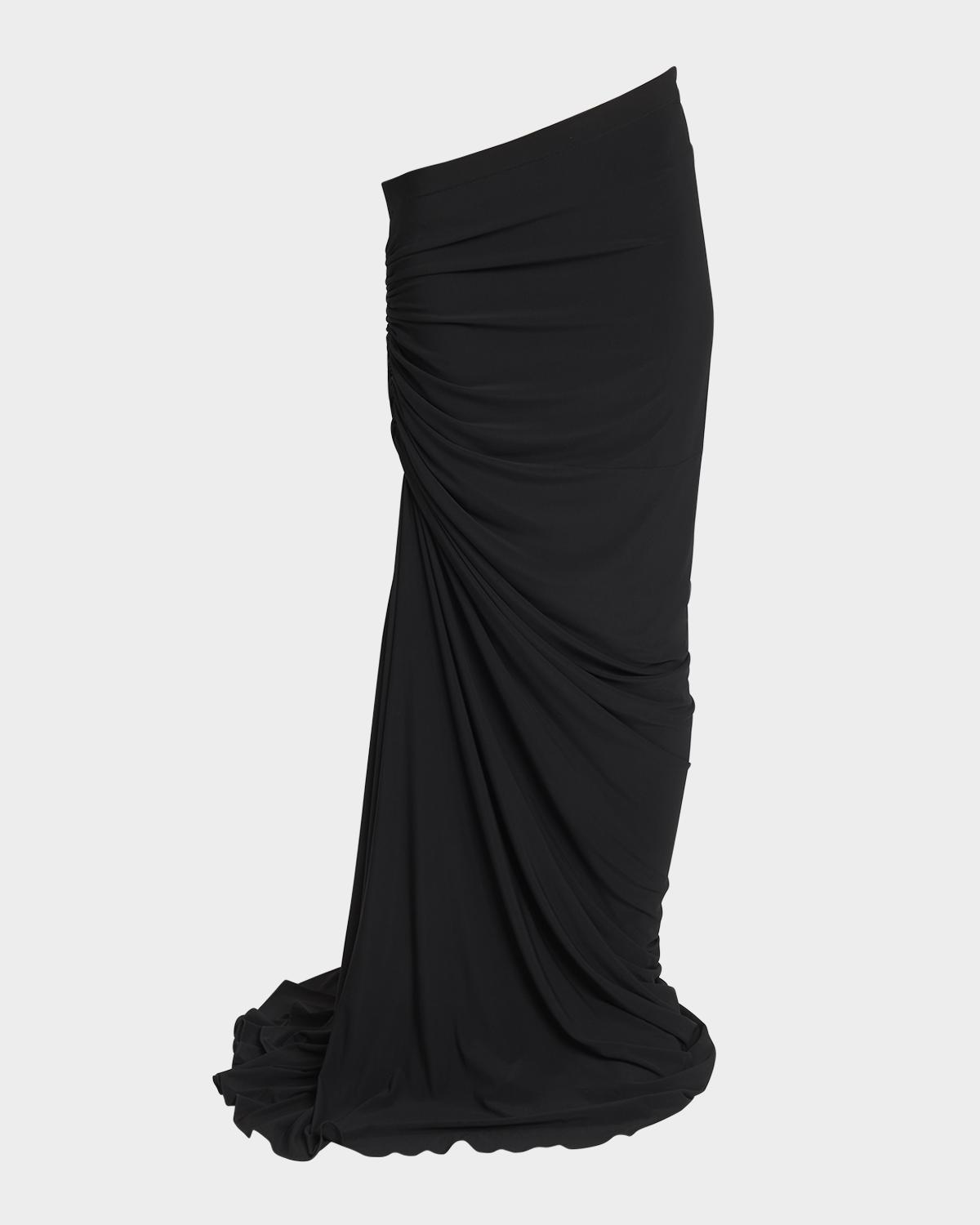 ALAÏA Ruched Long Skirt