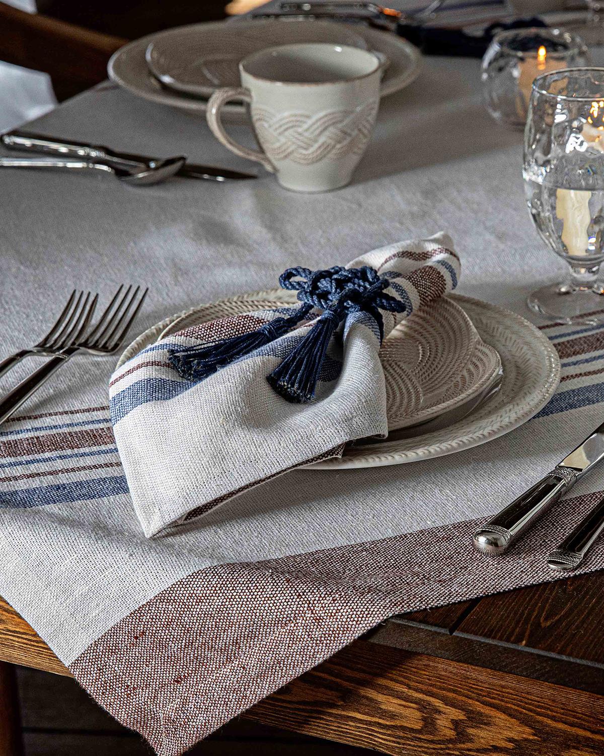 Juliska Danish Stripe 52" Table Square