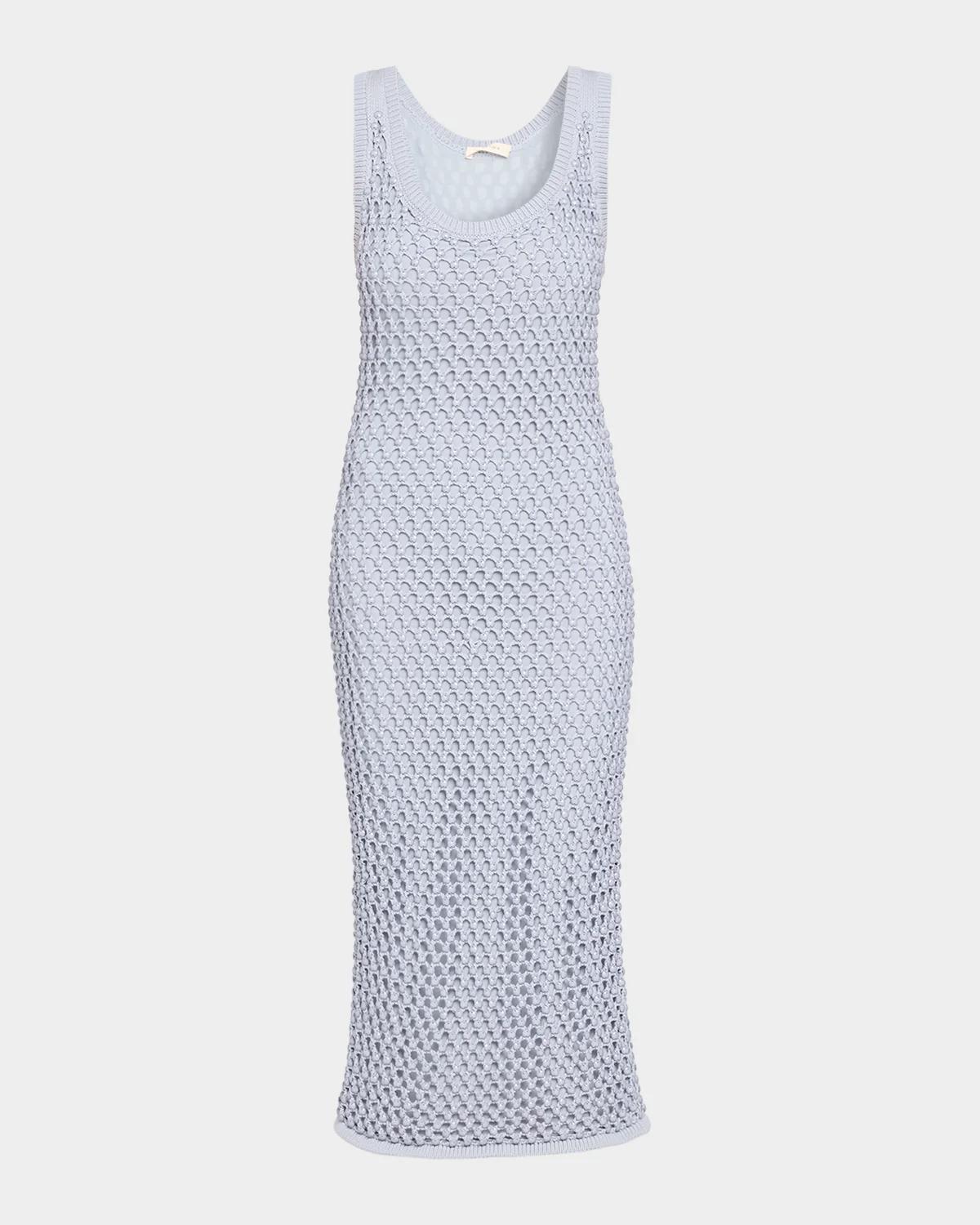 Diotima Emin Crystal Mesh Maxi Tank Dress