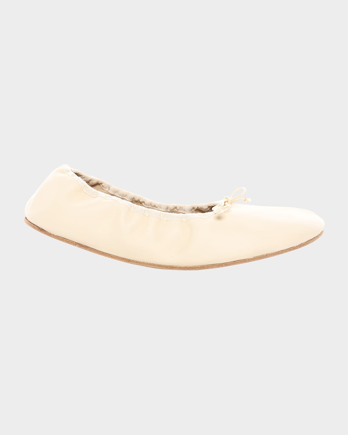 THE ROW Leather Bow Ballerina Flats | Thumbnail 4